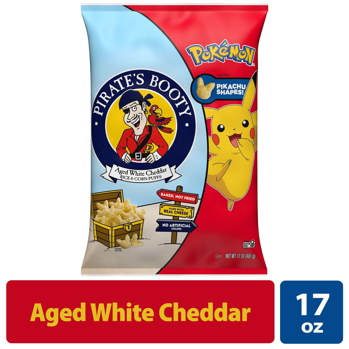 Pirate's Booty Aged White Cheddar Pokemon, 17 oz.