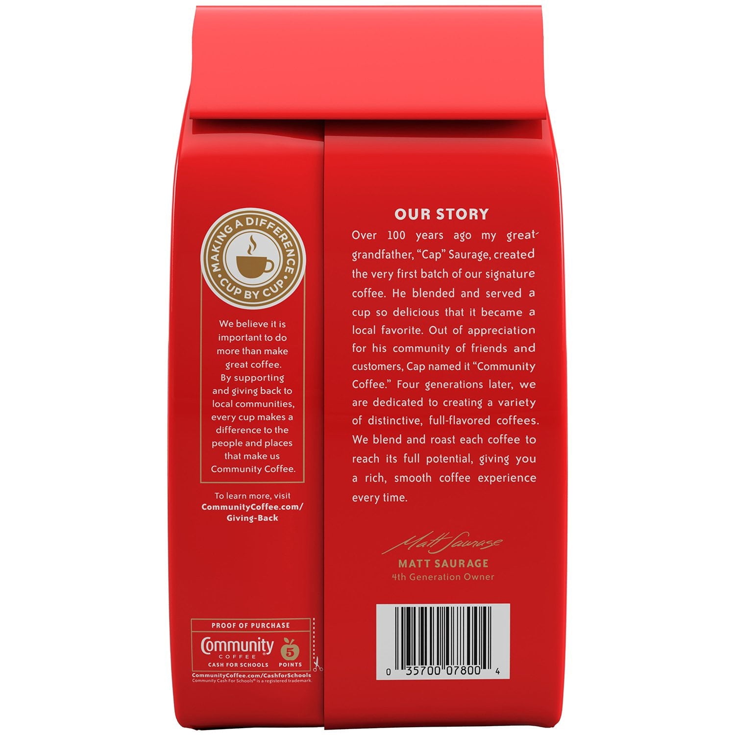 Community Coffee Dark Roast Ground Coffee, Signature Blend, 40 oz.