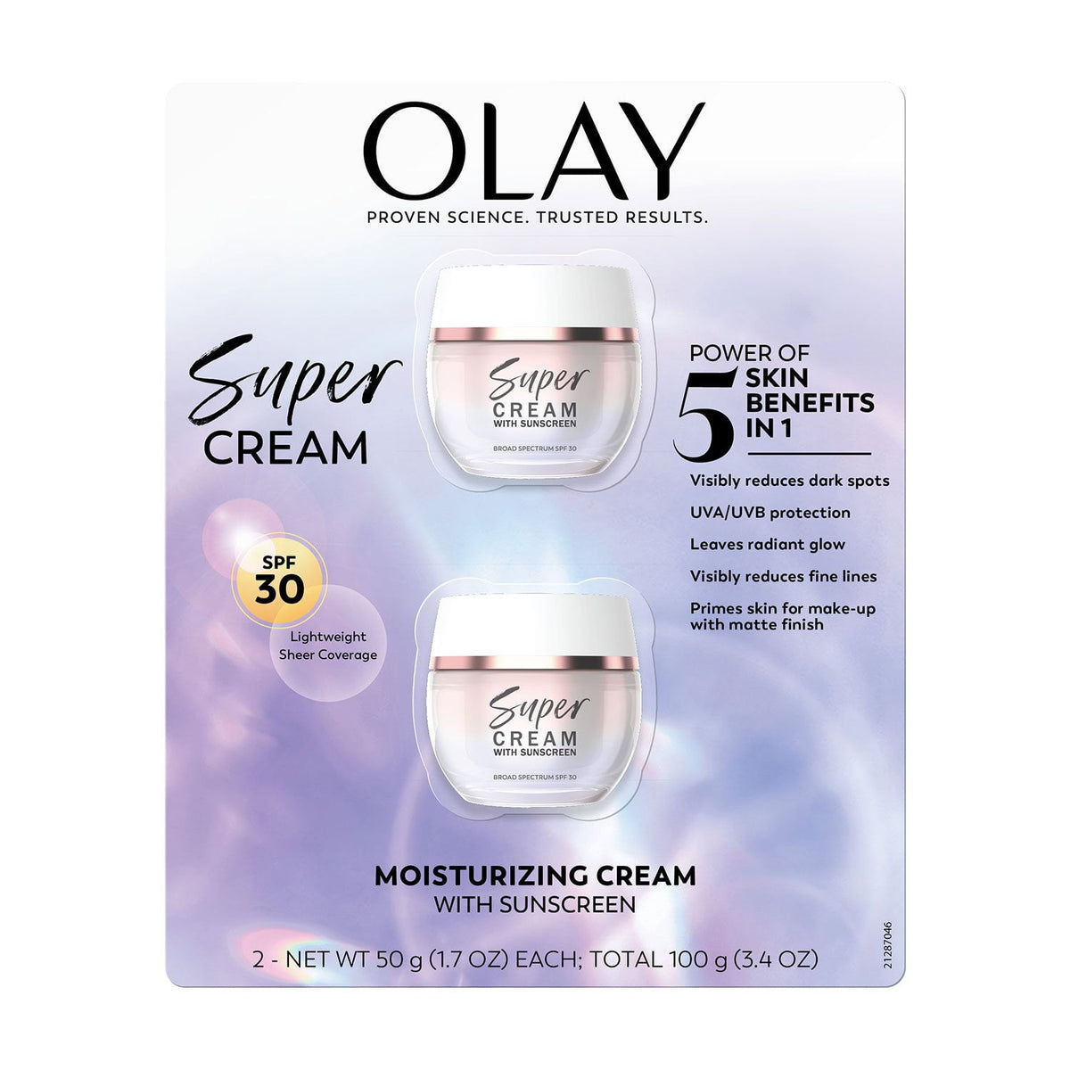 Olay Super Cream with Sunscreen, SPF 30, 1.7 oz., 2 pk.