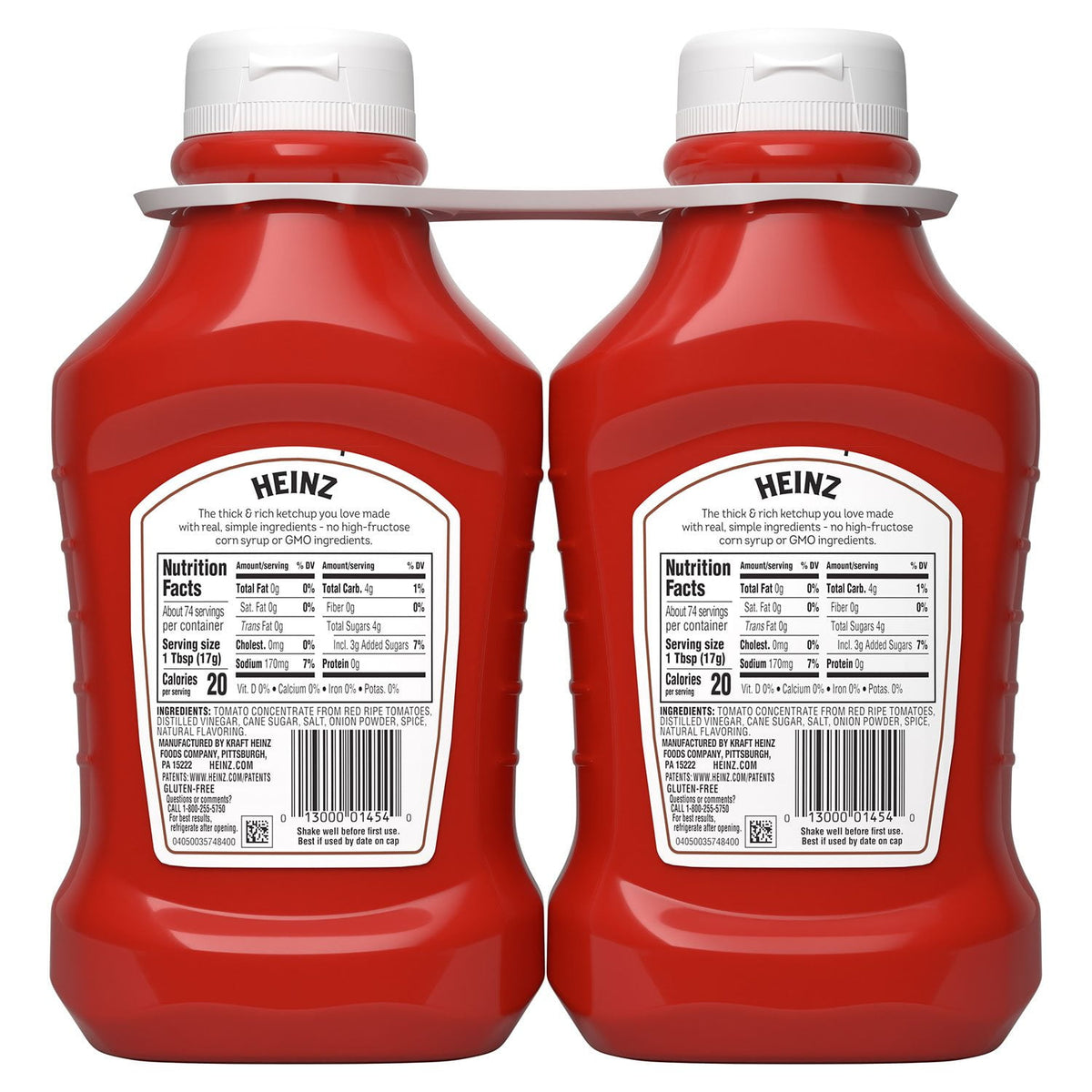 Heinz Simply Tomato Ketchup, 44 oz., 2 pk.