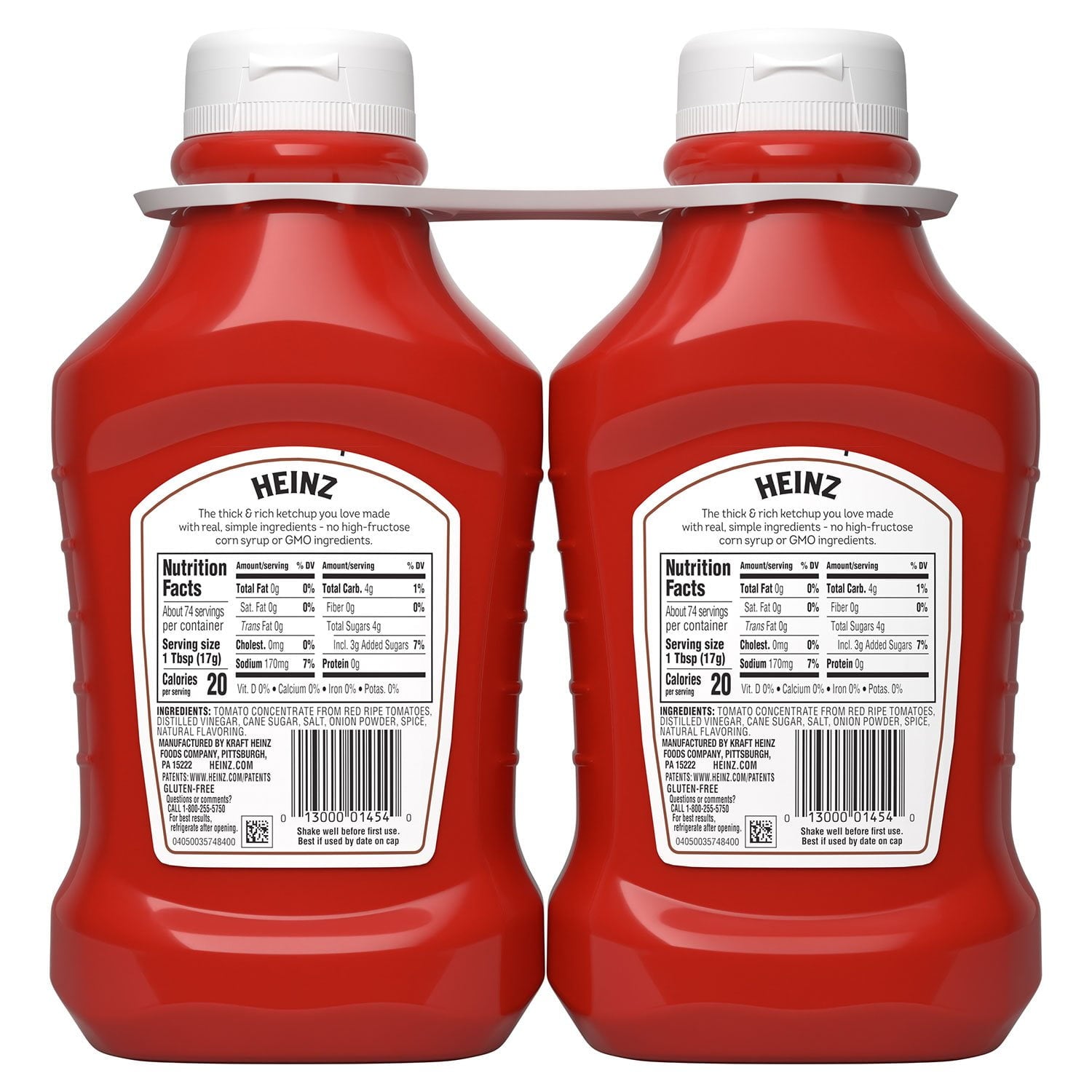 Heinz Simply Tomato Ketchup, 44 oz., 2 pk.