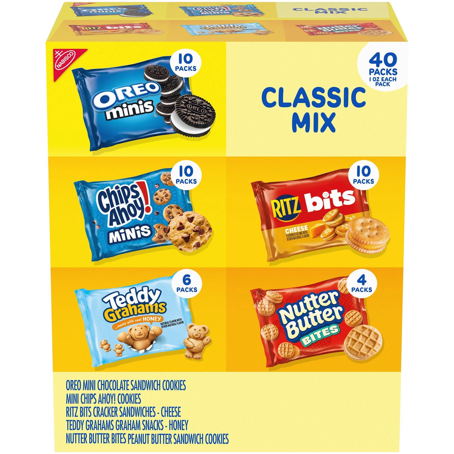 Nabisco Classic Mix Cookie & Cracker, Variety Pack, 40 pk.