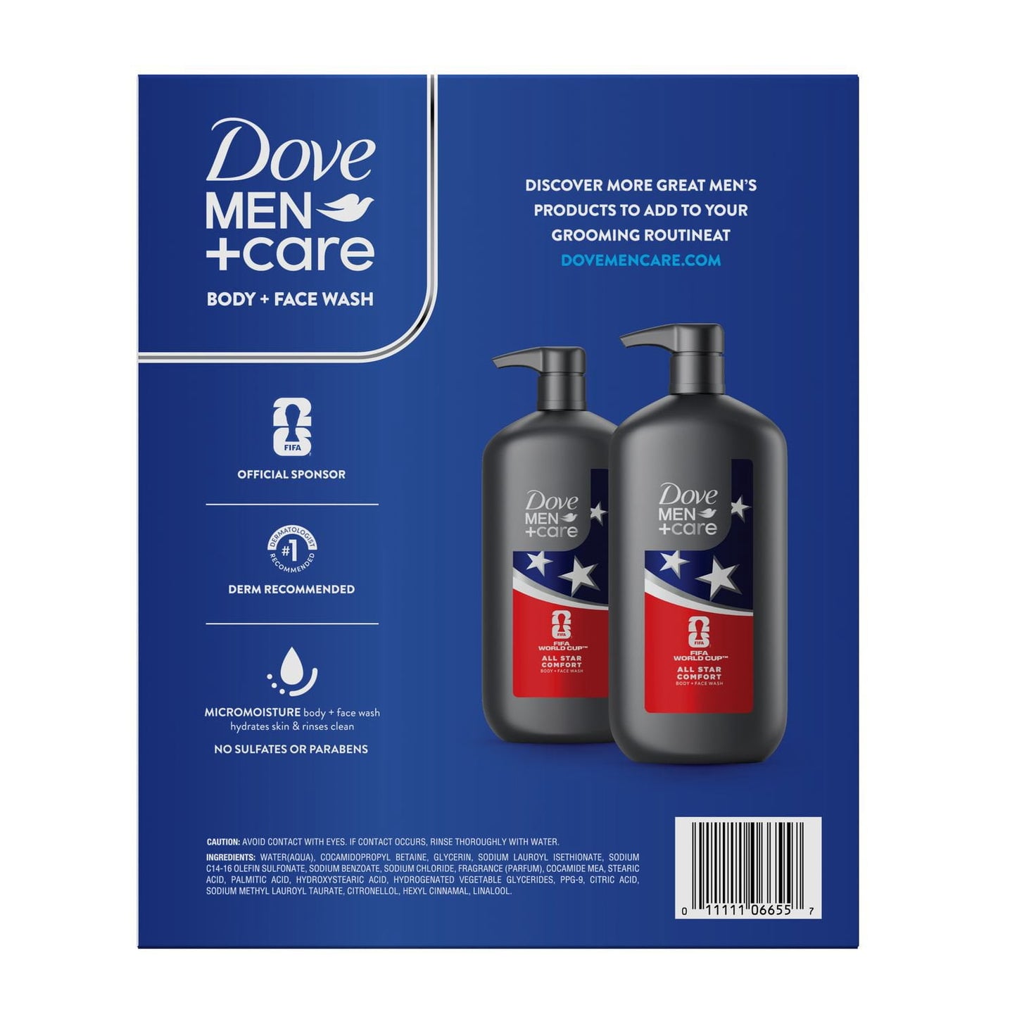 Dove Men Limited Edition FIFA All Star Body Wash, Comfort, 30 fl. oz., 2 pk.