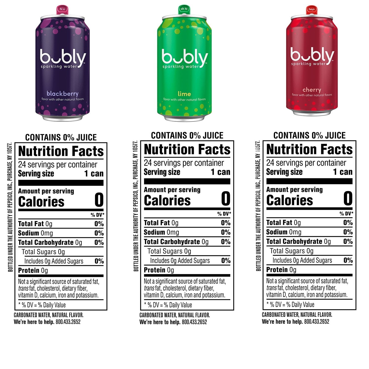 bubly Sparkling Water Variety Pack, 12 fl. oz., 24 pk.