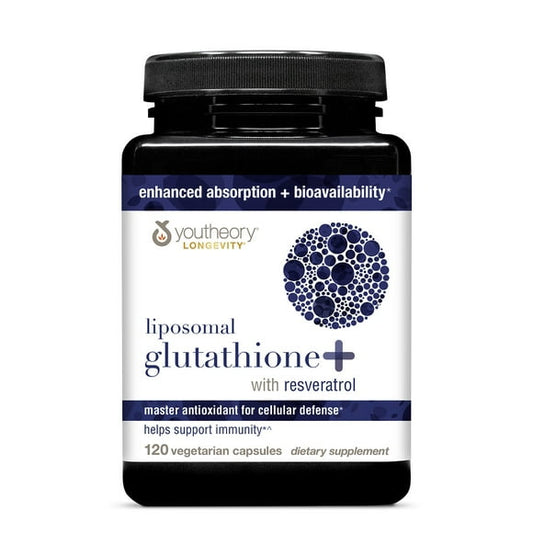 Youtheory Liposomal Glutathione+ with Resveratrol Capsules, 120 ct.