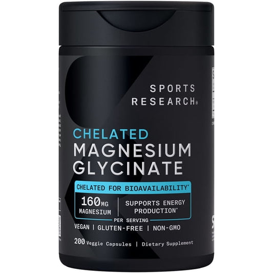 Chelated Magnesium Glycinate 160mg (200 veggie capsules) Sam's Club