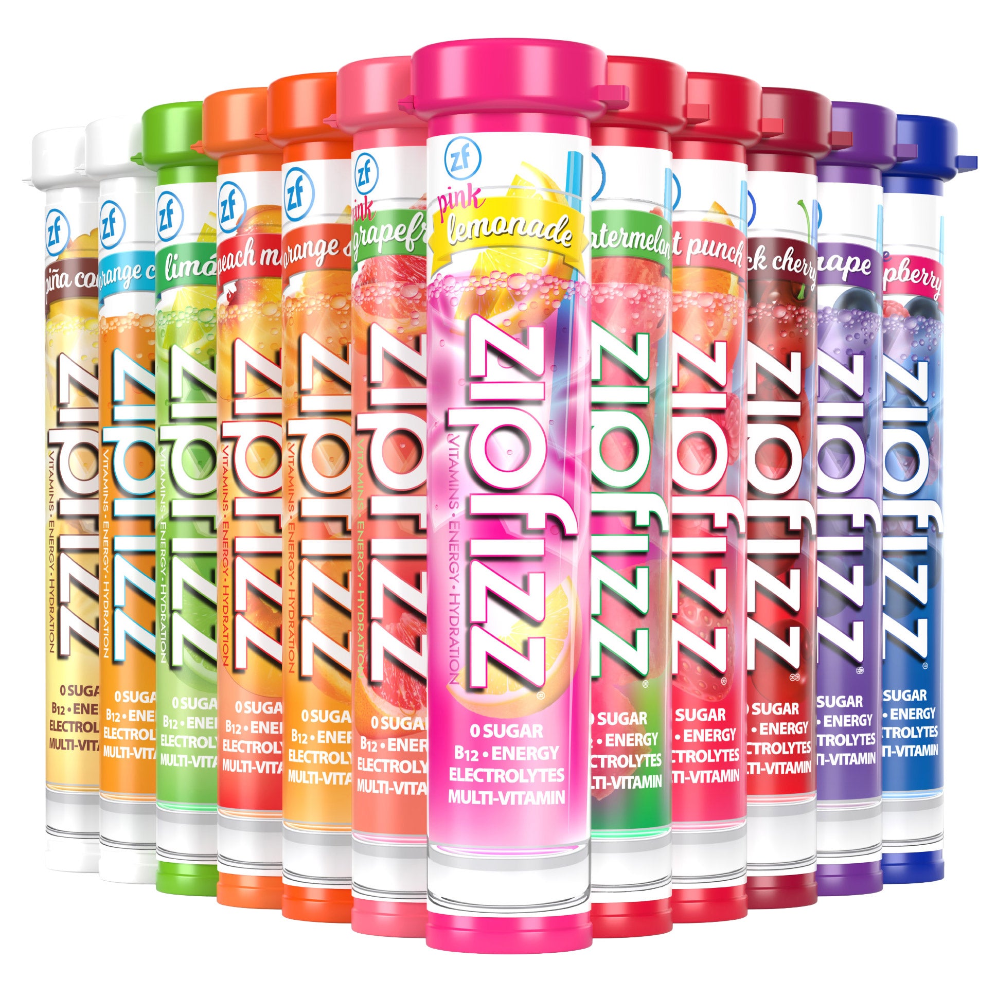 ZIPFIZZ ENERGY DRINK VARIETY 2 FLAVOR 30 COUNT