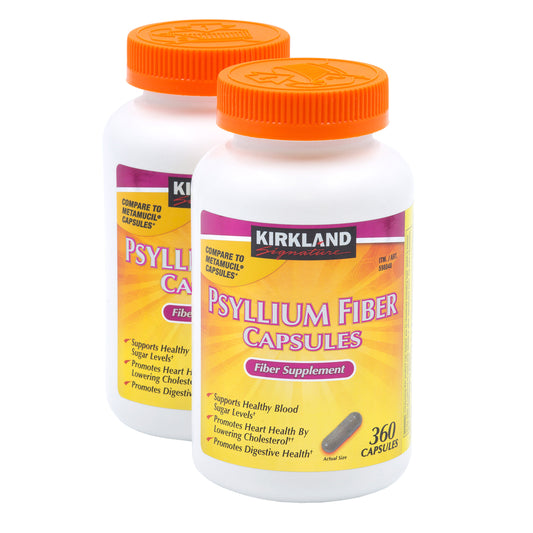KIRKLAND SIGNATURE PSYLLIUM FIBER CAPSULE 2X360 COUNT • CAPSULES