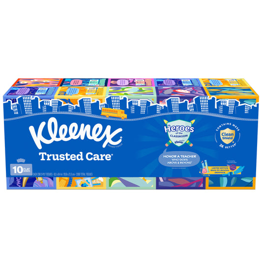 KLEENEX TRUSTED CARE FACIAL TISSUE 10/230 CT 2PLY