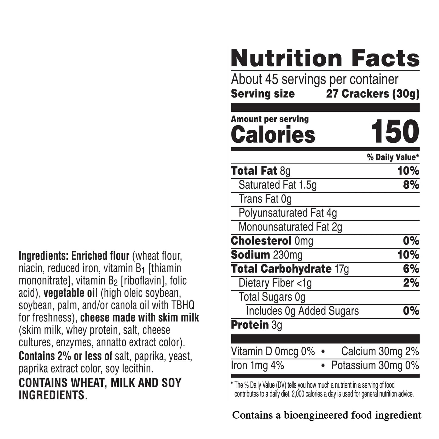 CHEEZ-IT BAKED CRACKERS 48 OZ
