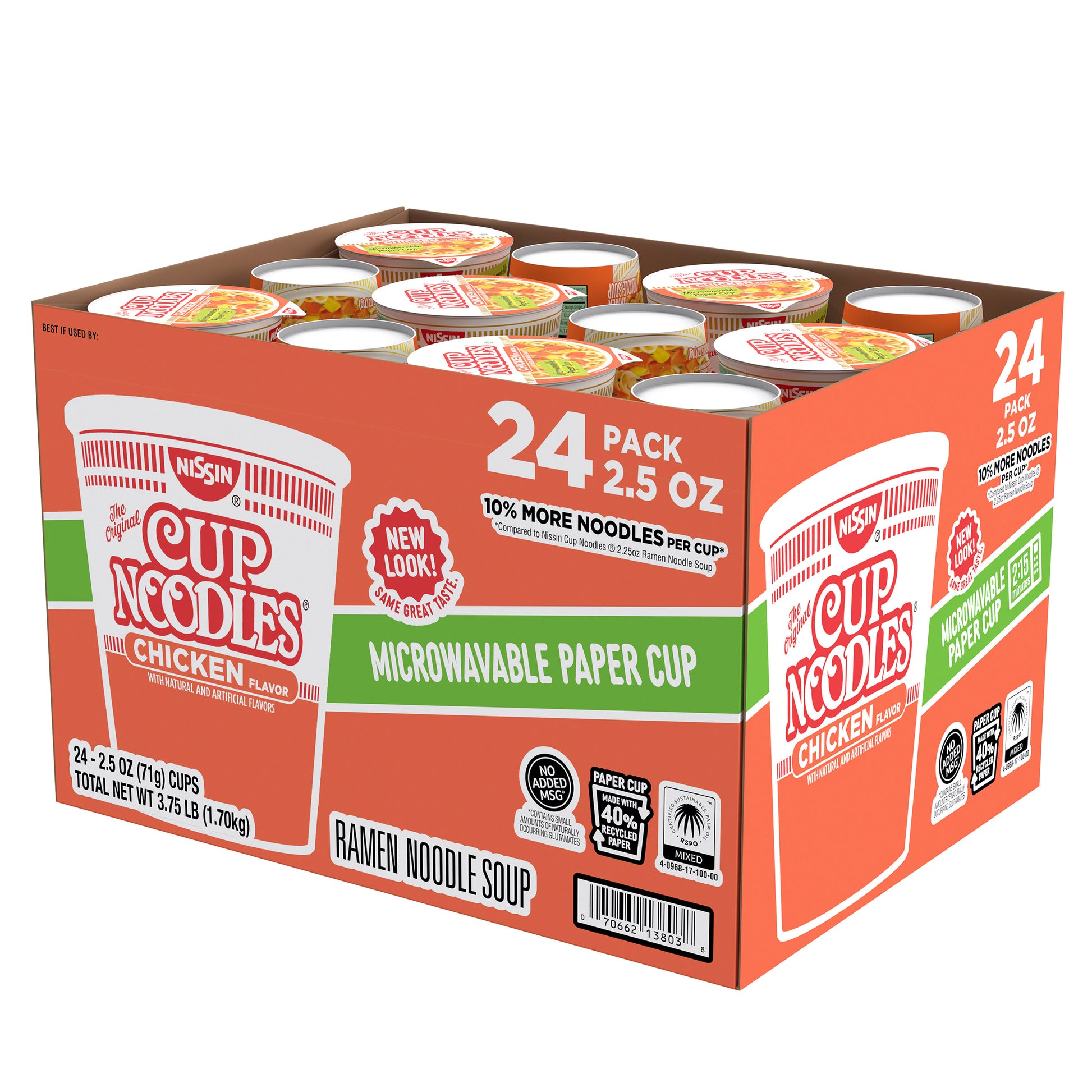 NISSIN CHICKEN CUP NOODLES 24/2.50 OZ