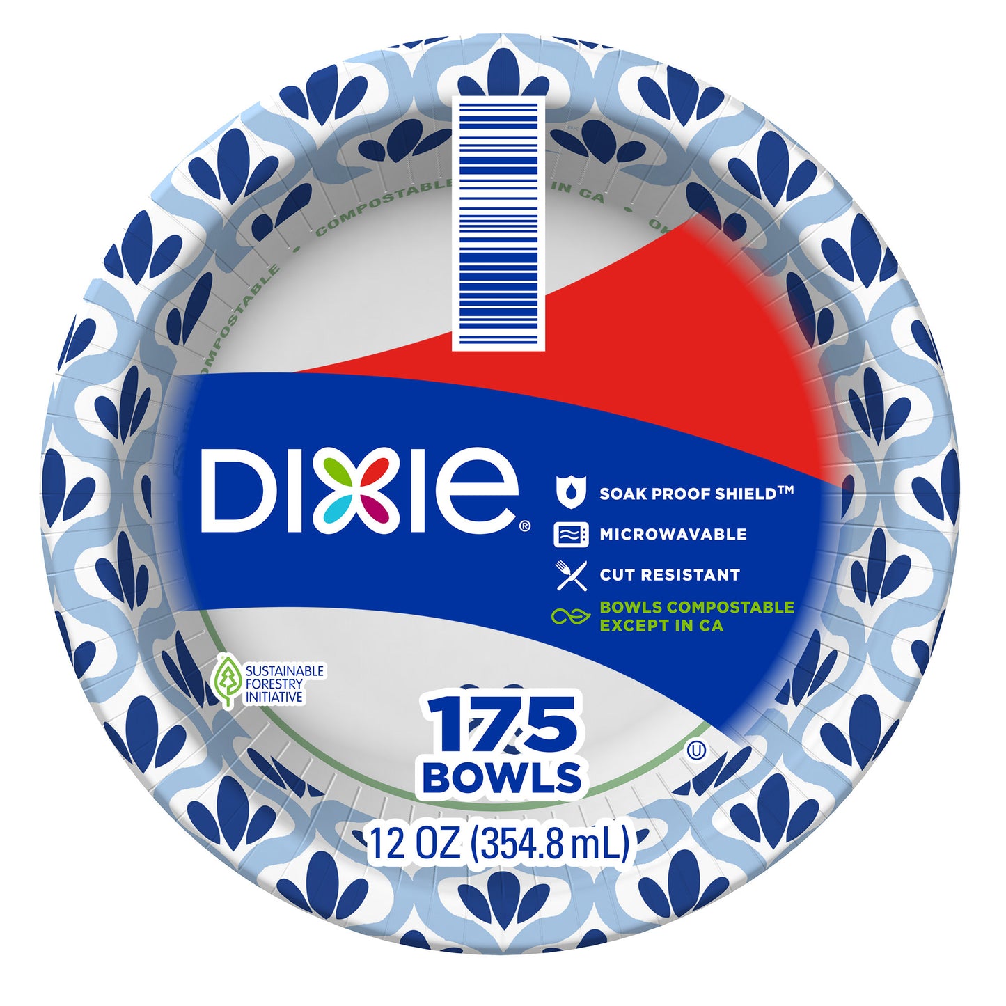DIXIE 12 OZ PAPER BOWL 175 CT
