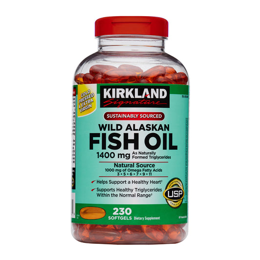 KIRKLAND SIGNATURE WILD ALASKAN FISH OIL 1400MG 230CT