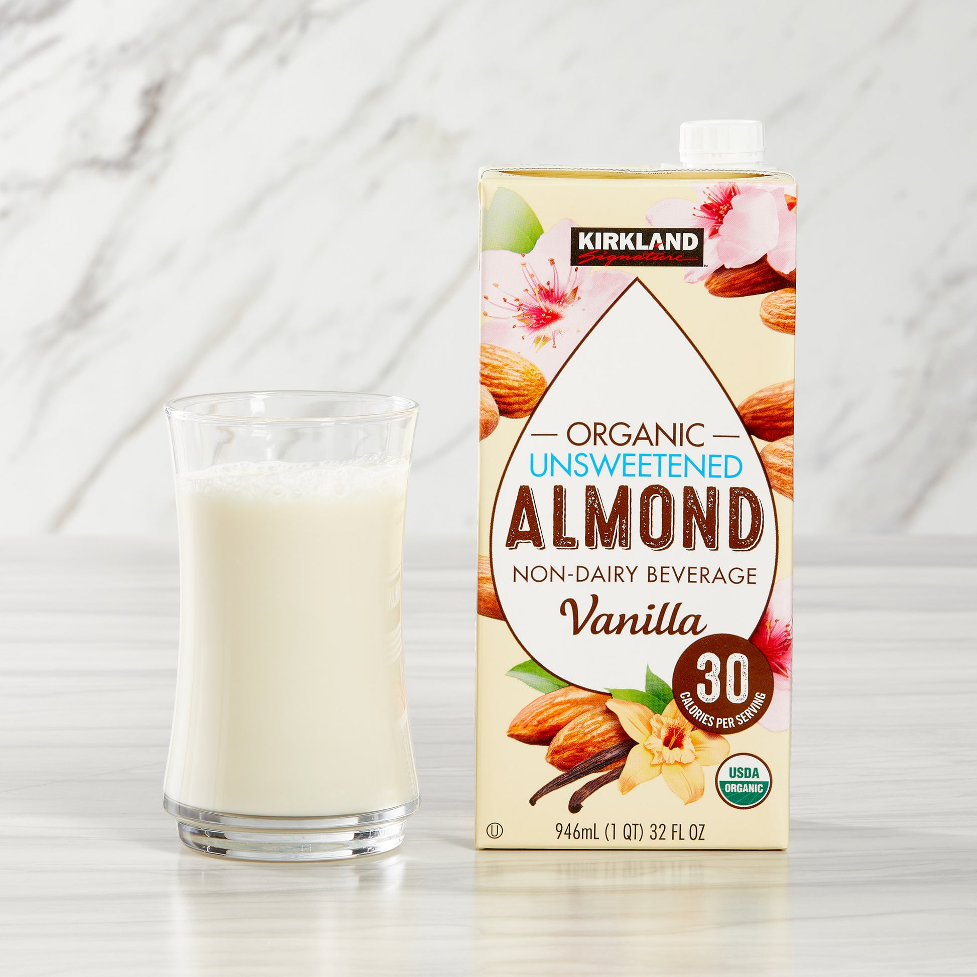 KIRKLAND SIGNATURE ORG ALMOND VANILLA BEVERAGE 6/32 OZ