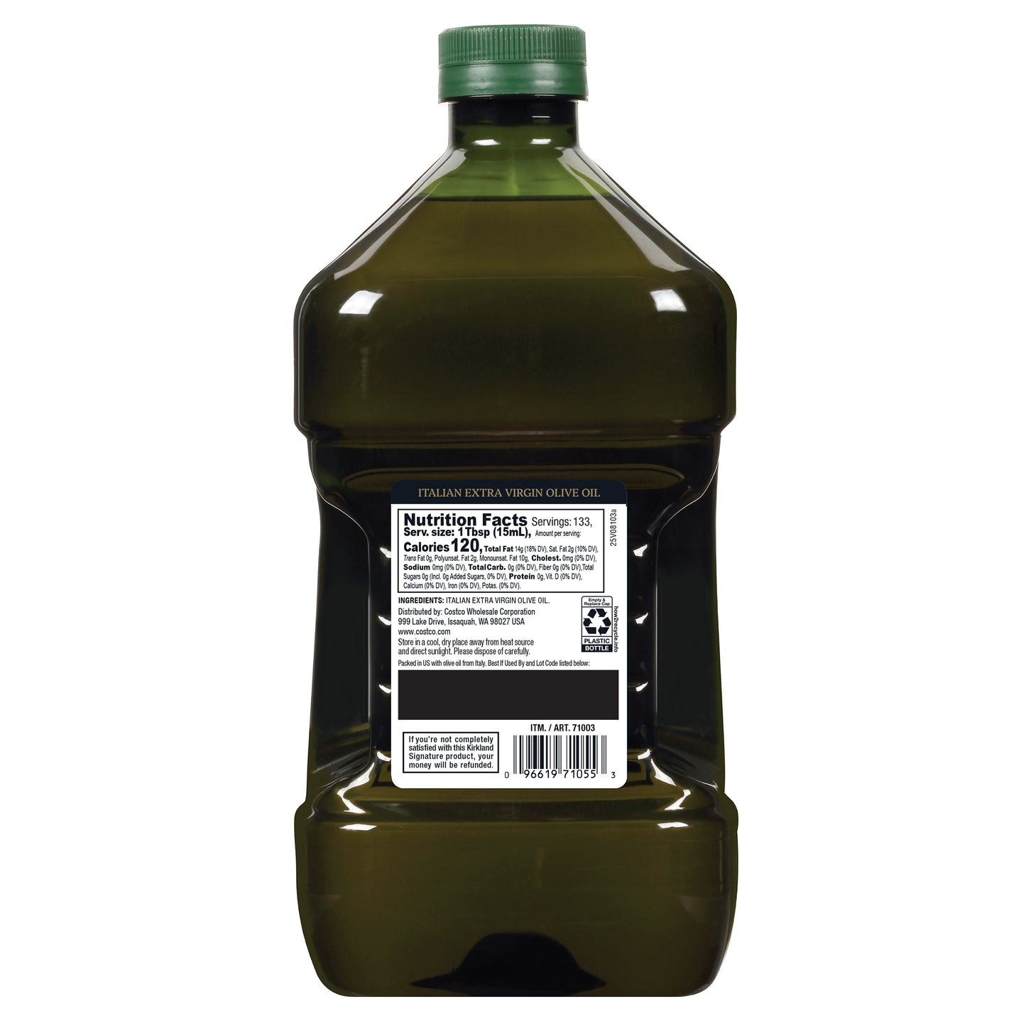 KIRKLAND SIGNATURE ITALIAN EXTRA VIRGIN OLIVE OIL 2 L