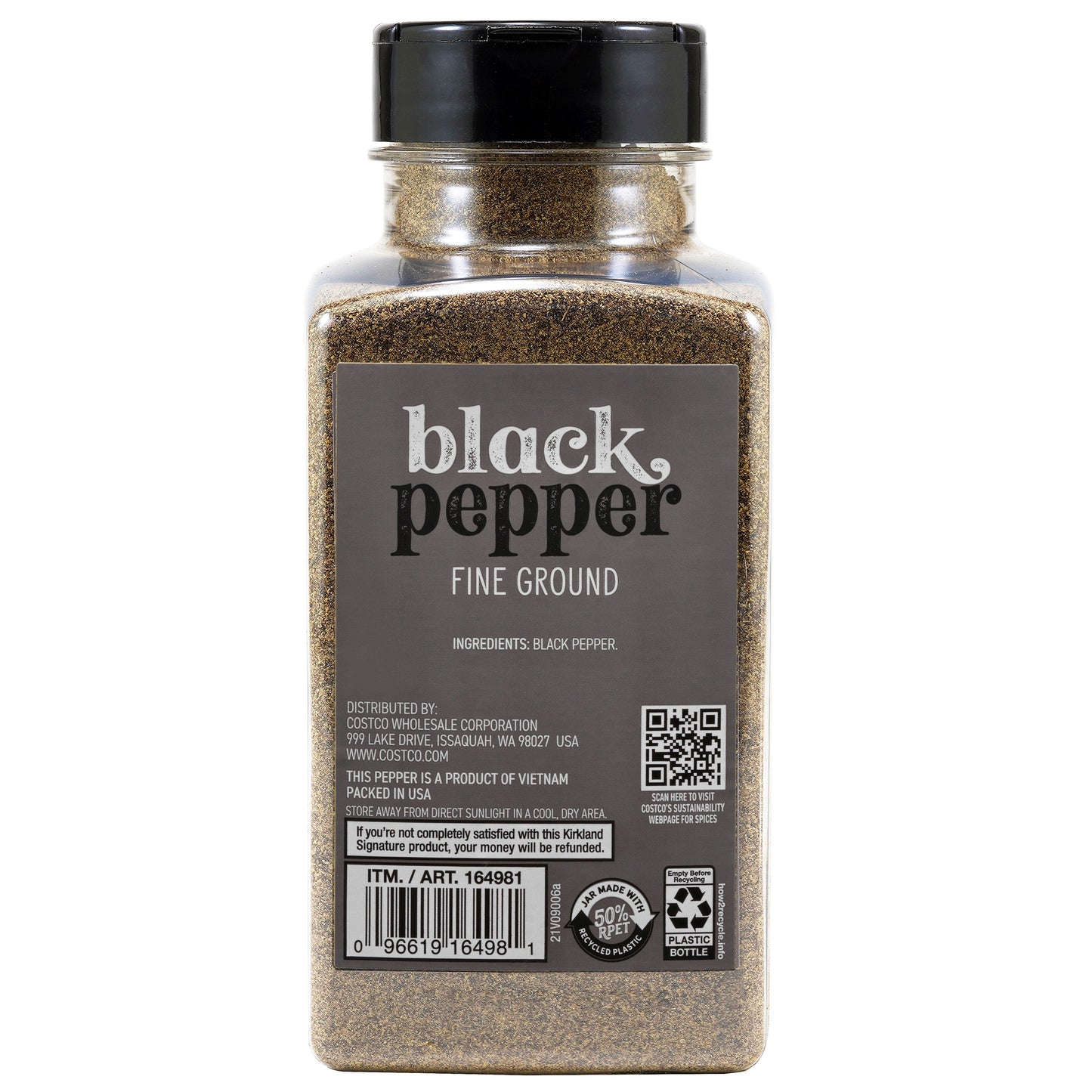 KIRKLAND SIGNATURE FINE GROUND PEPPER 12.3 OZ