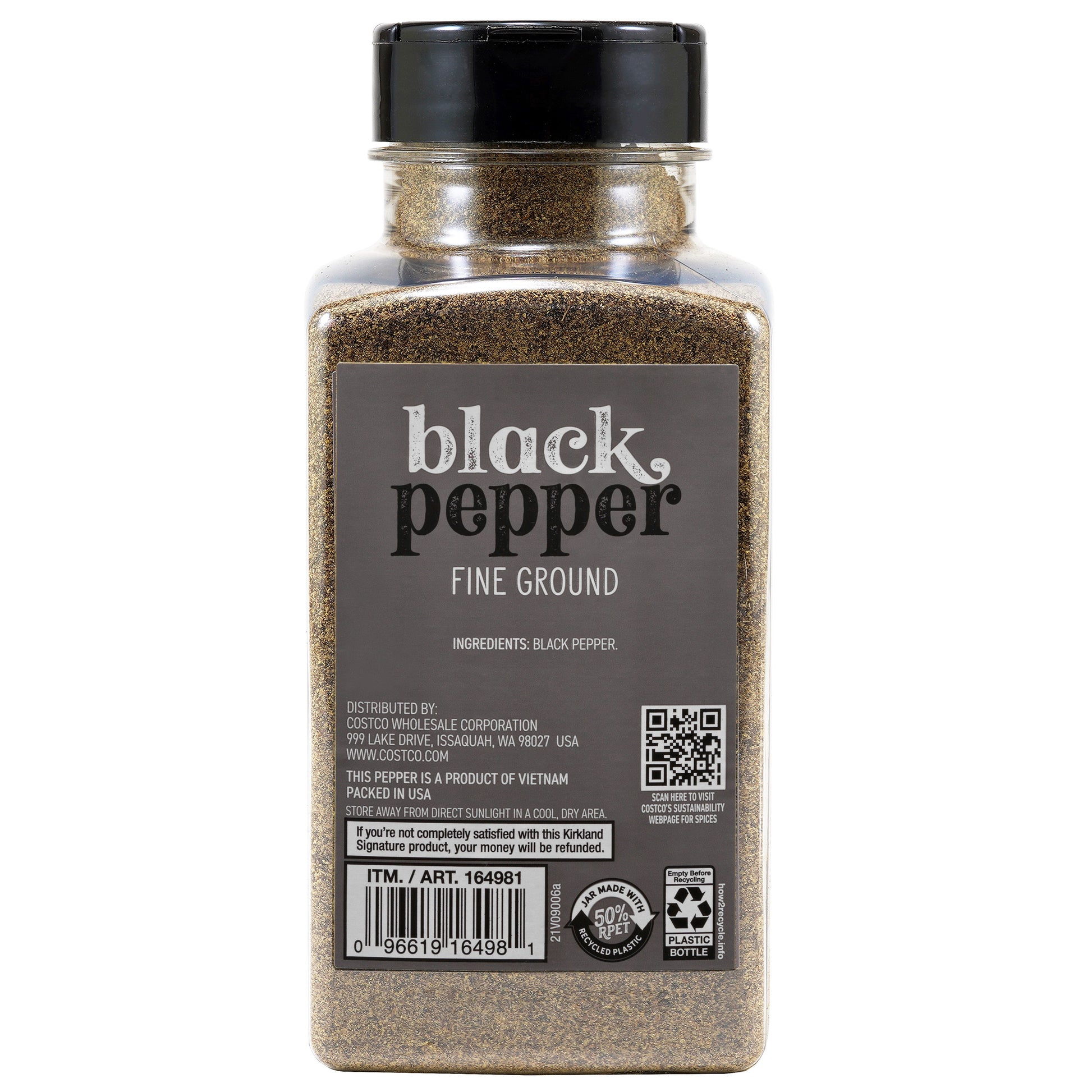 KIRKLAND SIGNATURE FINE GROUND PEPPER 12.3 OZ