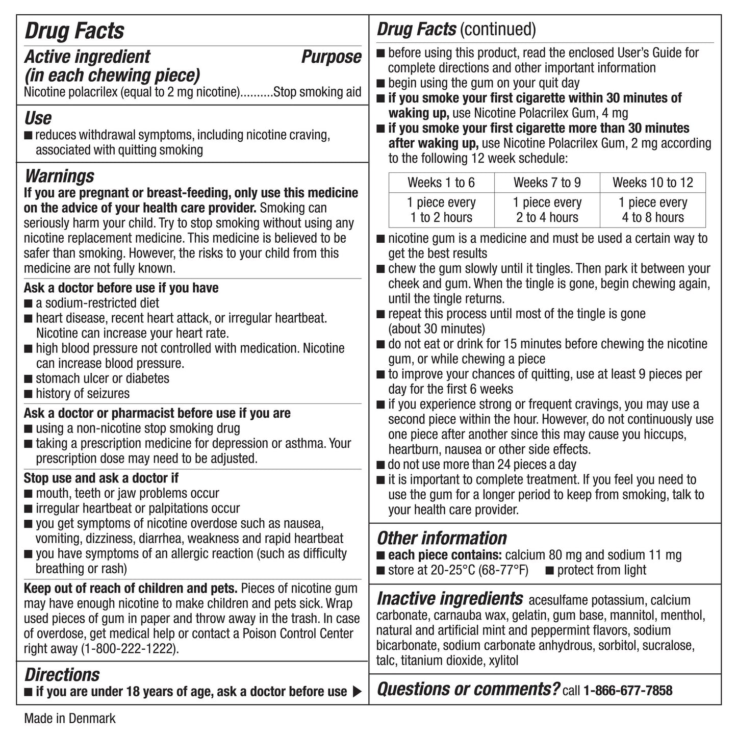 KIRKLAND SIGNATURE QUIT2 2MG ICE MINT • HSA/FSA ELIGIBLE COATED GUM 2X150 COUNT • NICOTINE POLACRILEX • ACTIVE INGREDIENT