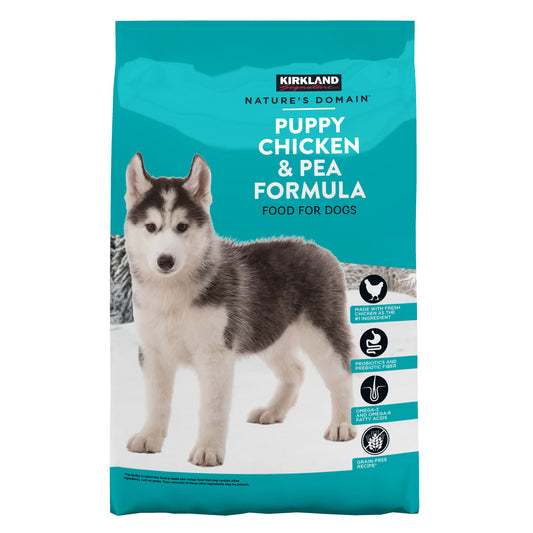 KS NATURÉ'S DOMAIN CHICKEN & PEA PUPPY FOOD 20 LB