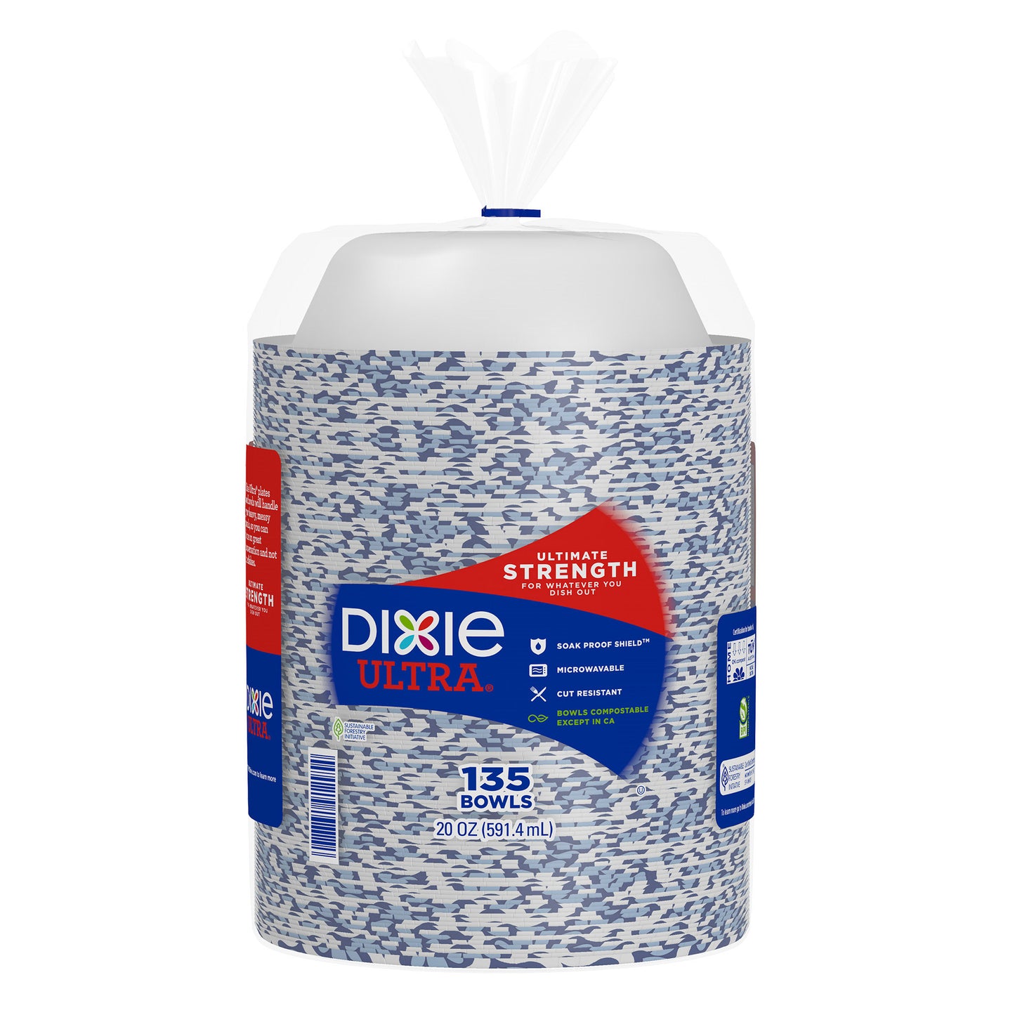 DIXIE 20 OZ PAPER BOWL 135 CT