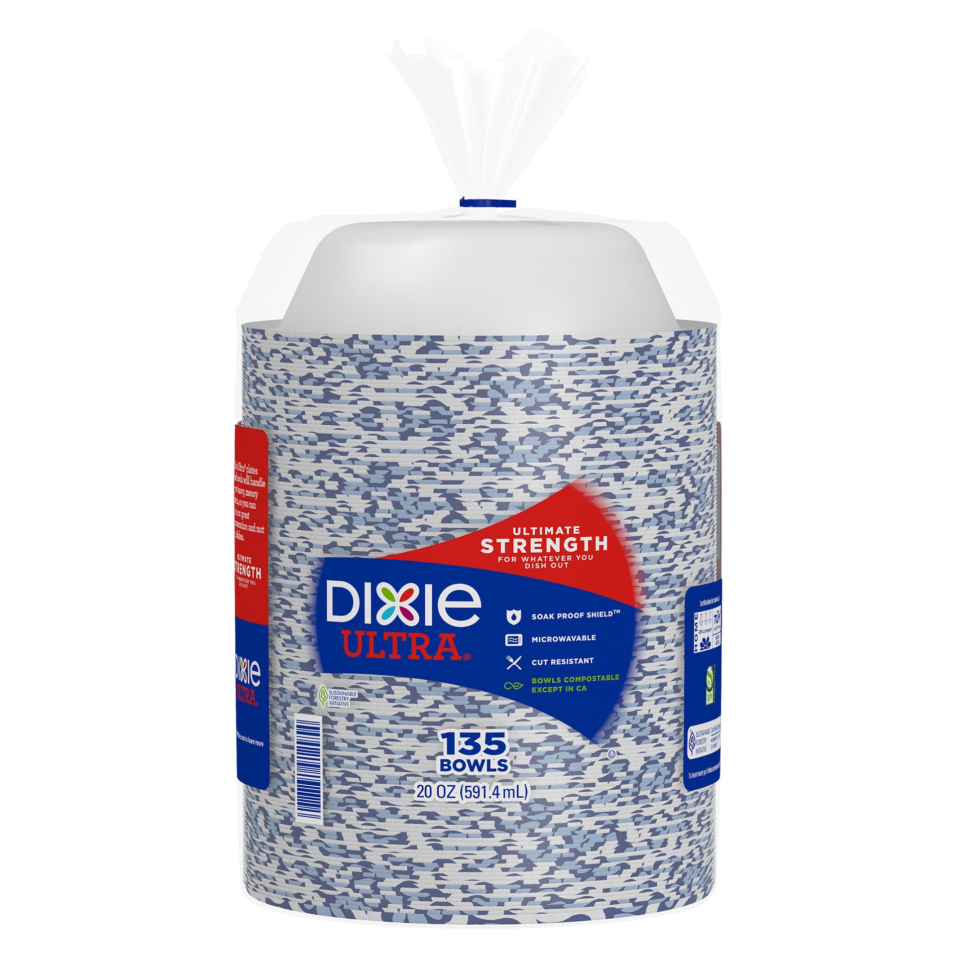 DIXIE 20 OZ PAPER BOWL 135 CT