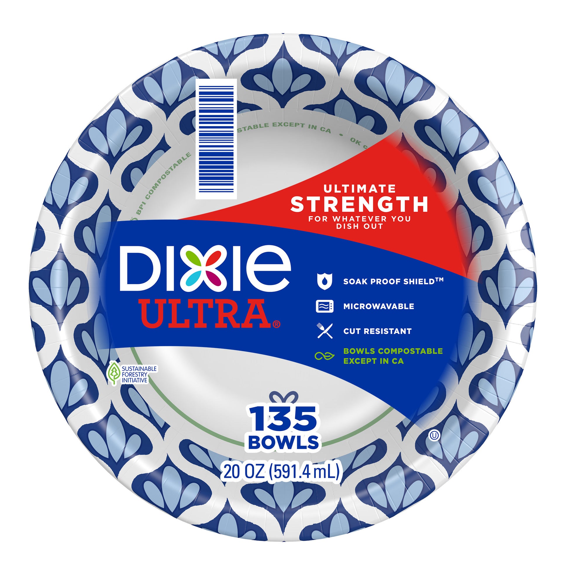 DIXIE 20 OZ PAPER BOWL 135 CT