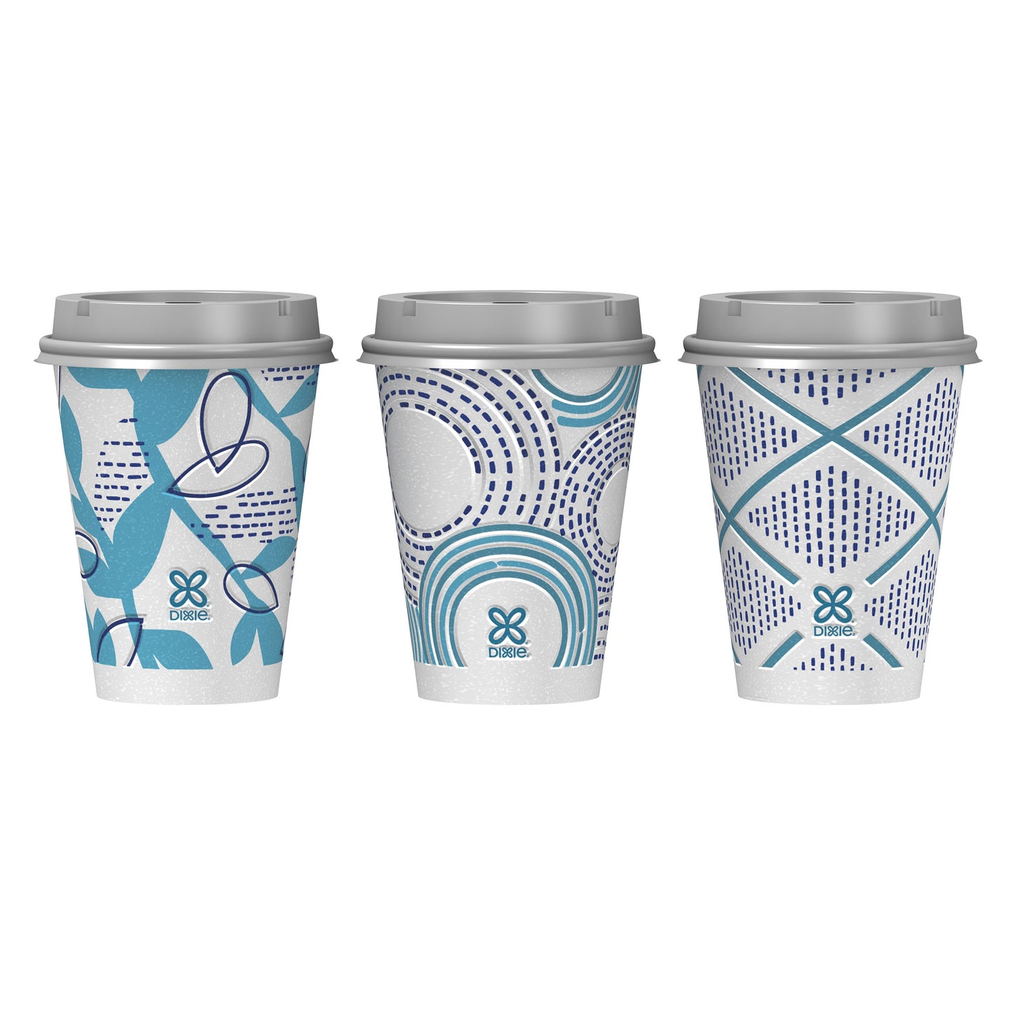 DIXIE TO-GO 12 OZ HOT CUPS W/ LIDS 100 CT