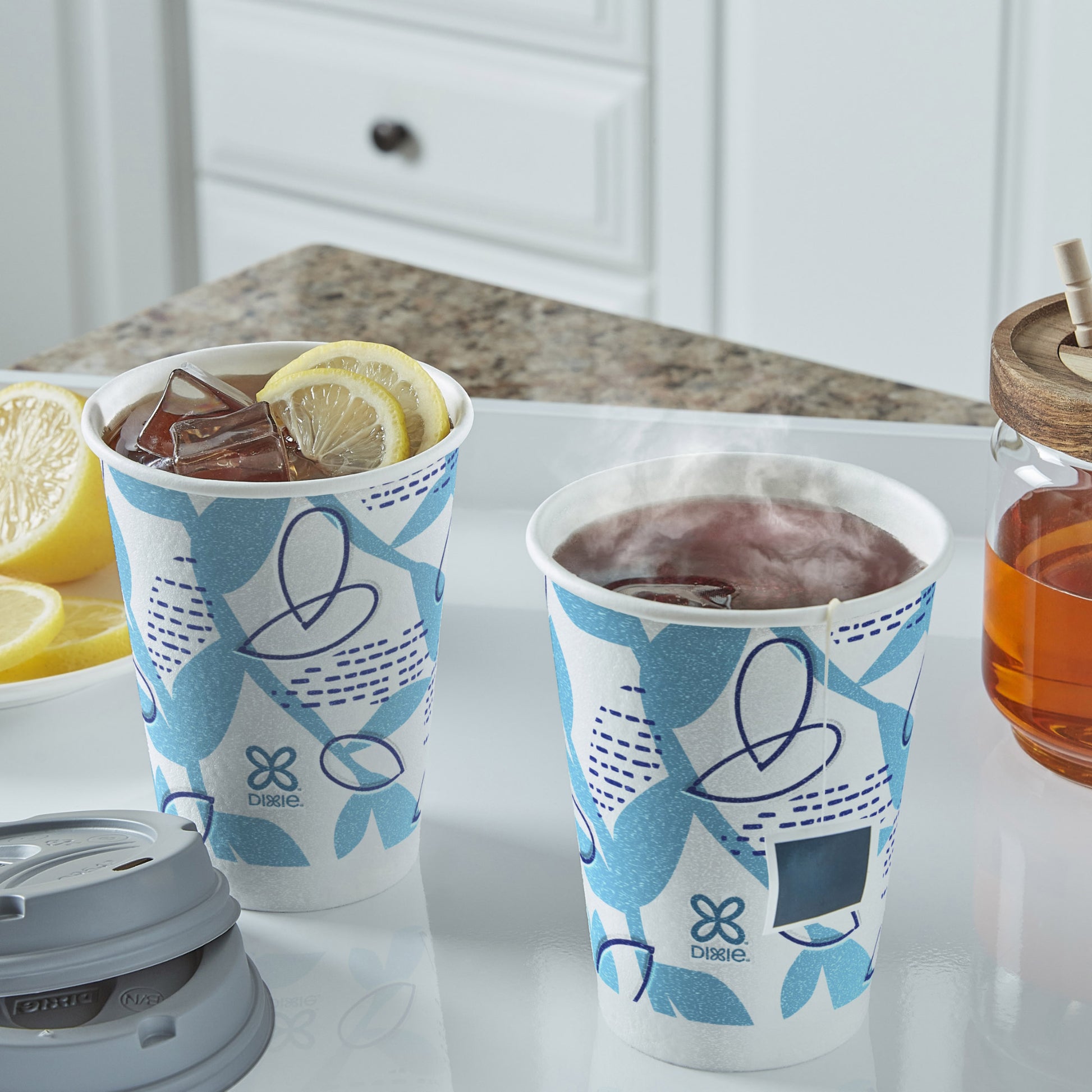 DIXIE TO-GO 12 OZ HOT CUPS W/ LIDS 100 CT