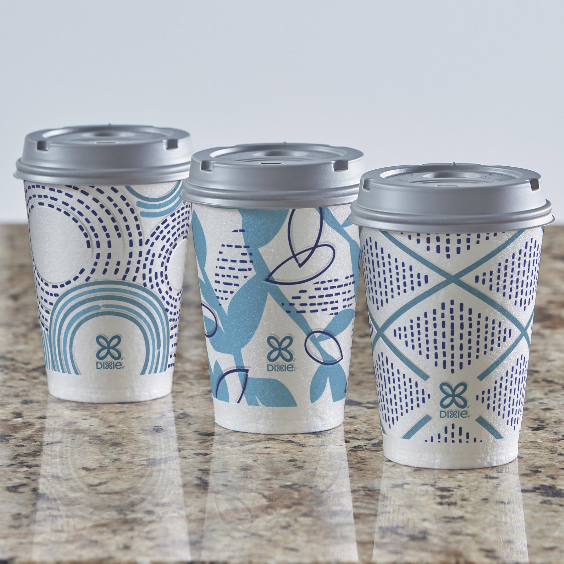 DIXIE TO-GO 12 OZ HOT CUPS W/ LIDS 100 CT