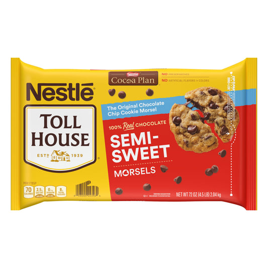 NESTLE TOLL HOUSE SEMI-SWEET MORSELS 72 OZ