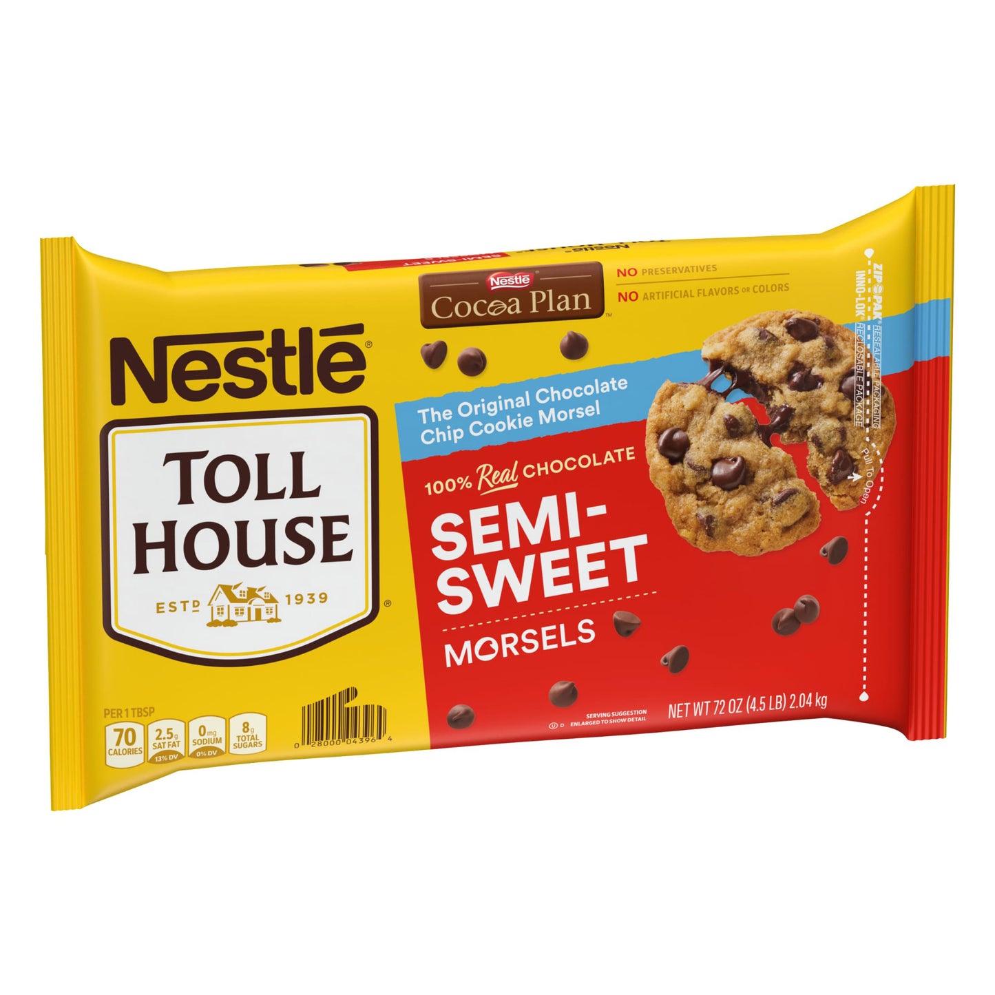 NESTLE TOLL HOUSE SEMI-SWEET MORSELS 72 OZ