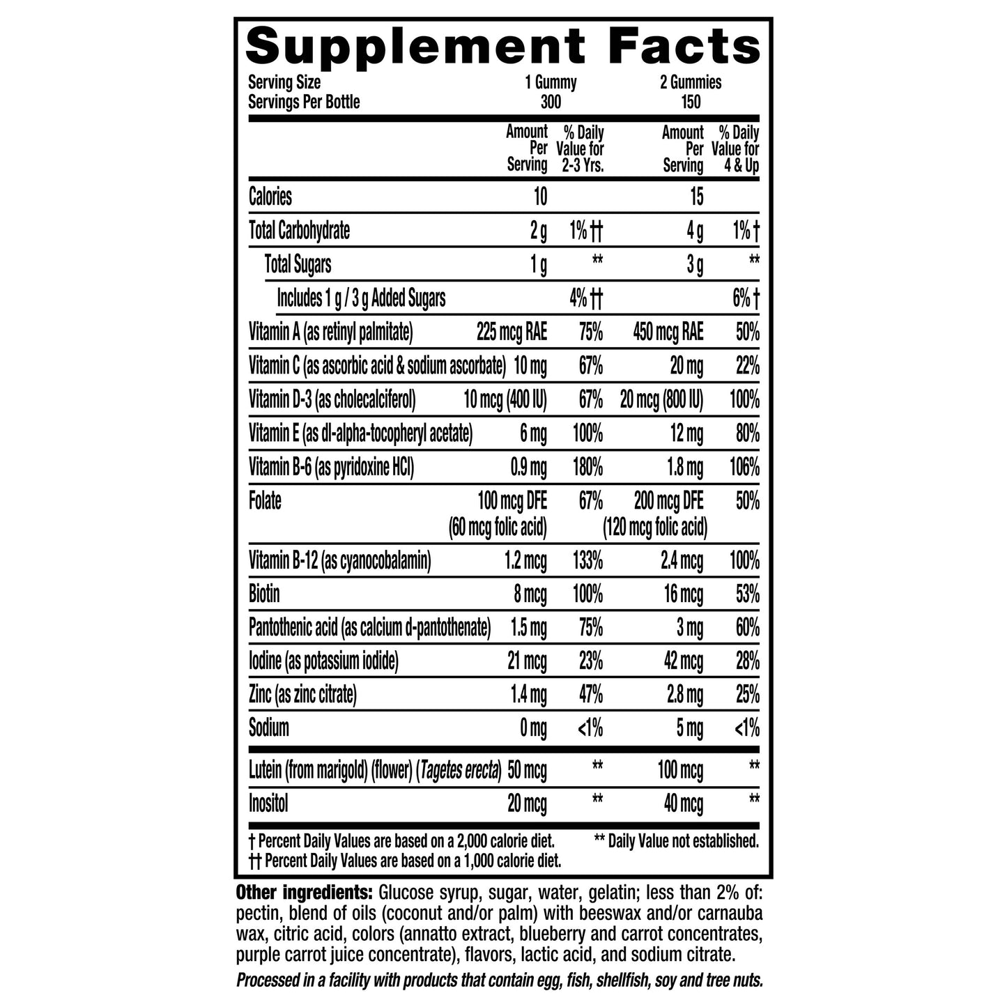 L'IL CRITTERS MULTIVITAMIN GUMMIES 300 COUNT
