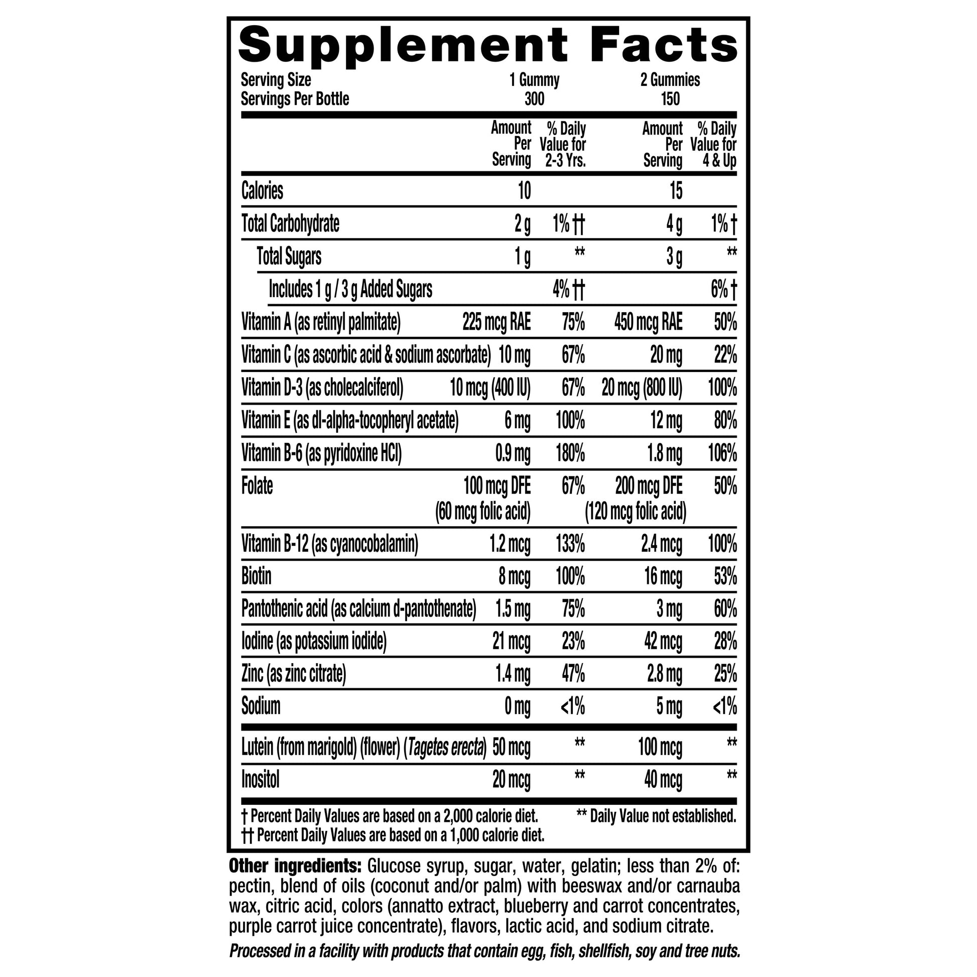 L'IL CRITTERS MULTIVITAMIN GUMMIES 300 COUNT