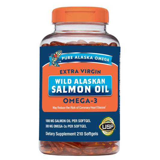 PURE ALASKA OMEGA WILD ALASKAN SALMON OIL 1000MG - 210 SOFTGELS