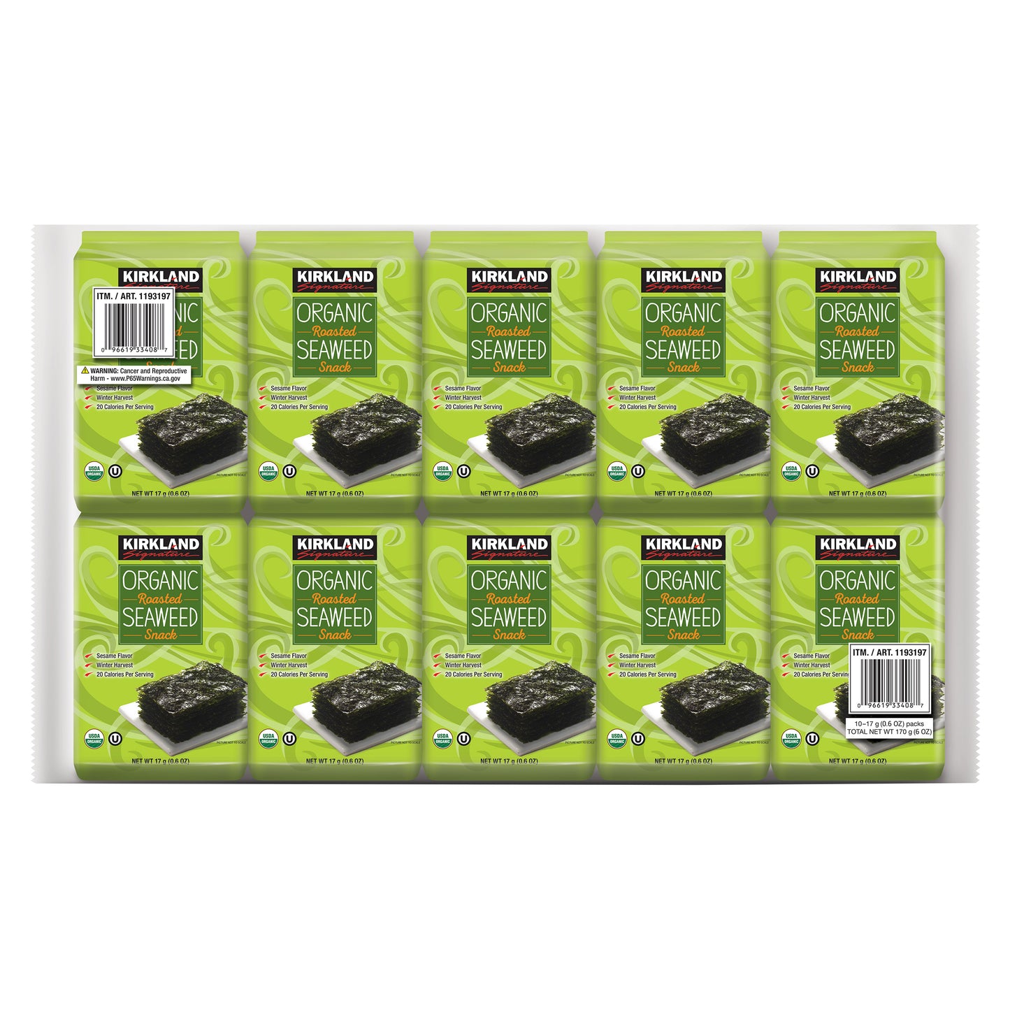 KIRKLAND SIGNATURE ORG ROASTED SEA WEED +10/0.6 OZ