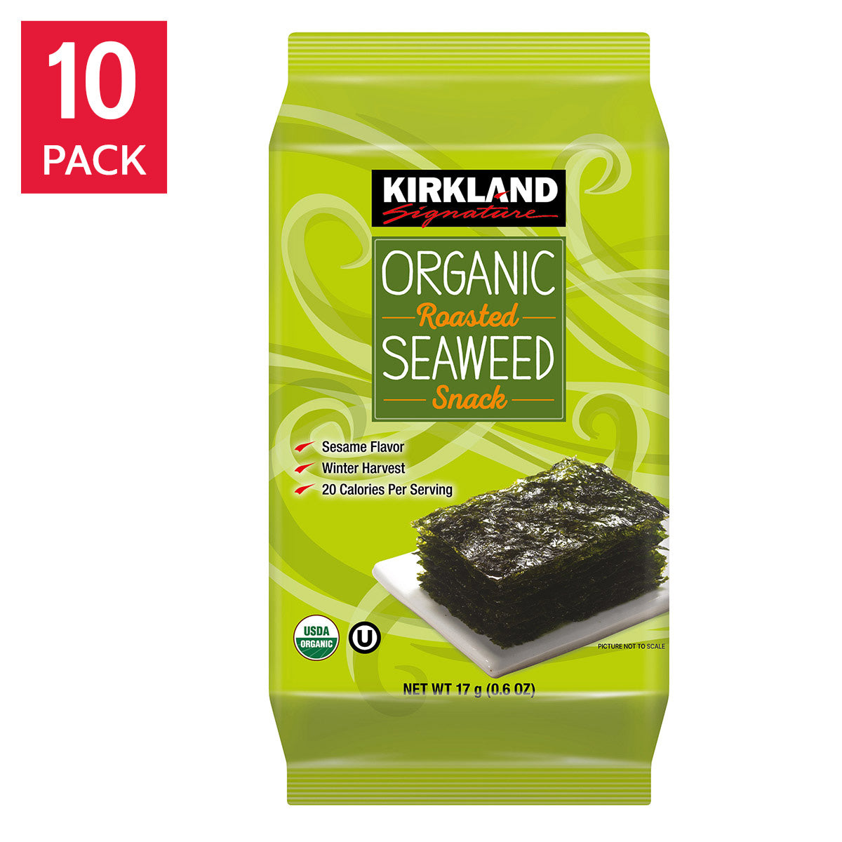 KIRKLAND SIGNATURE ORG ROASTED SEA WEED +10/0.6 OZ