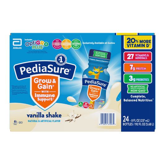 PEDIASURE OPTIGRO VANILLA KIDS SHAKE 8 FL OZ/24 COUNT