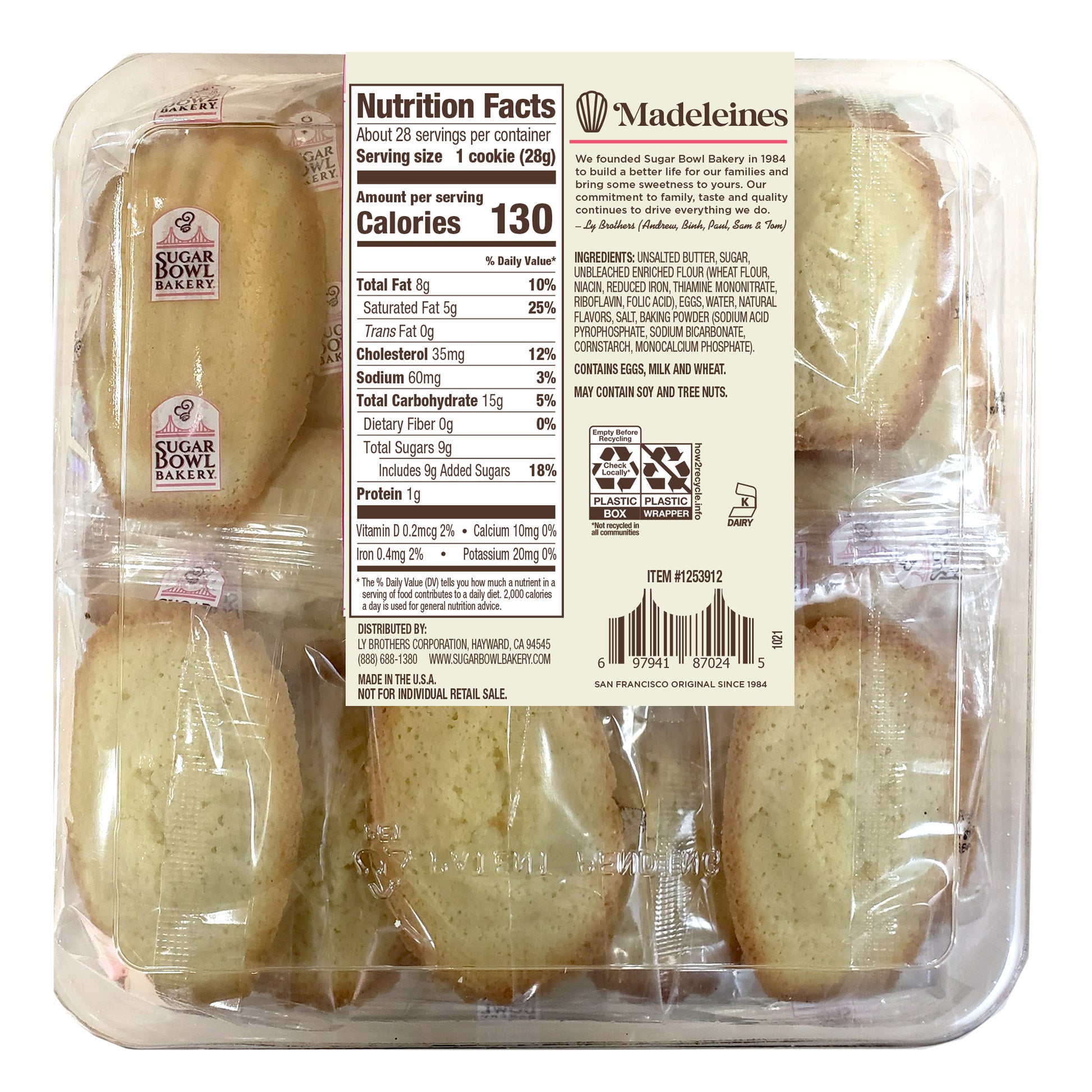 SUGAR BOWL BAKERY MADELEINE COOKIES 28 OZ