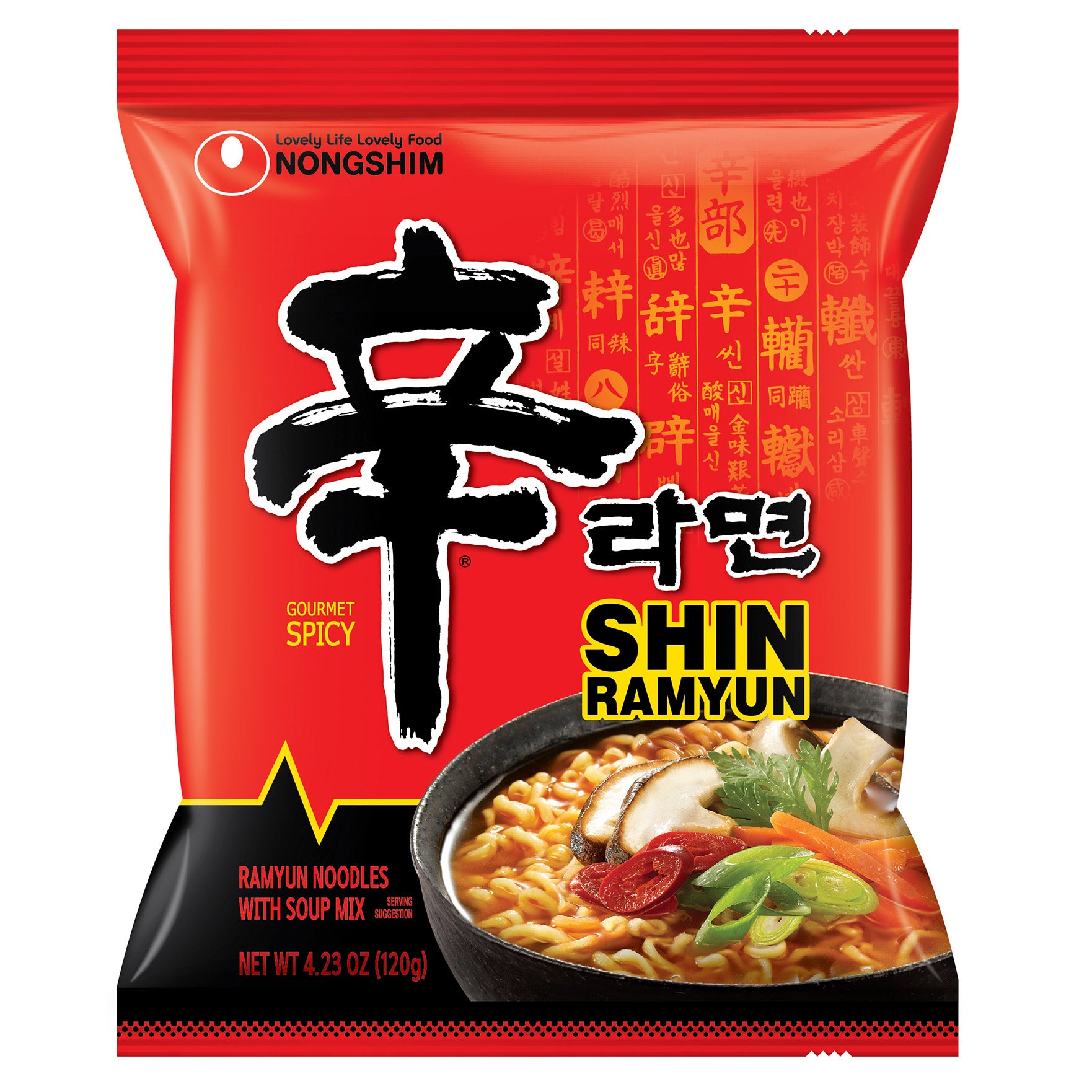 NONGSHIM SHIN SPICY NOODLES 18/4.23 OZ