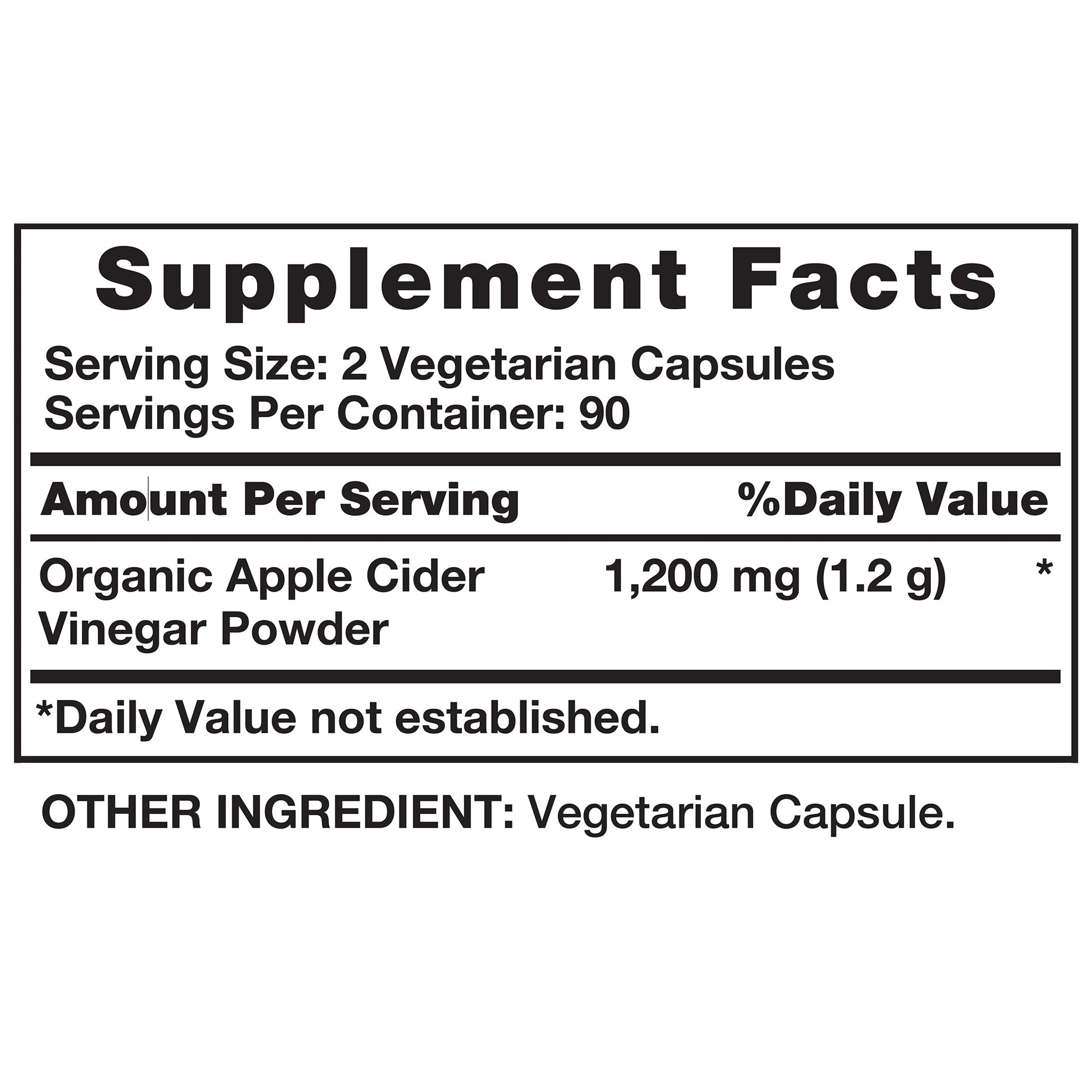 NATURÊ'S TRUTH APPLE CIDER VINEGAR 1200MG. 180 CAPSULES