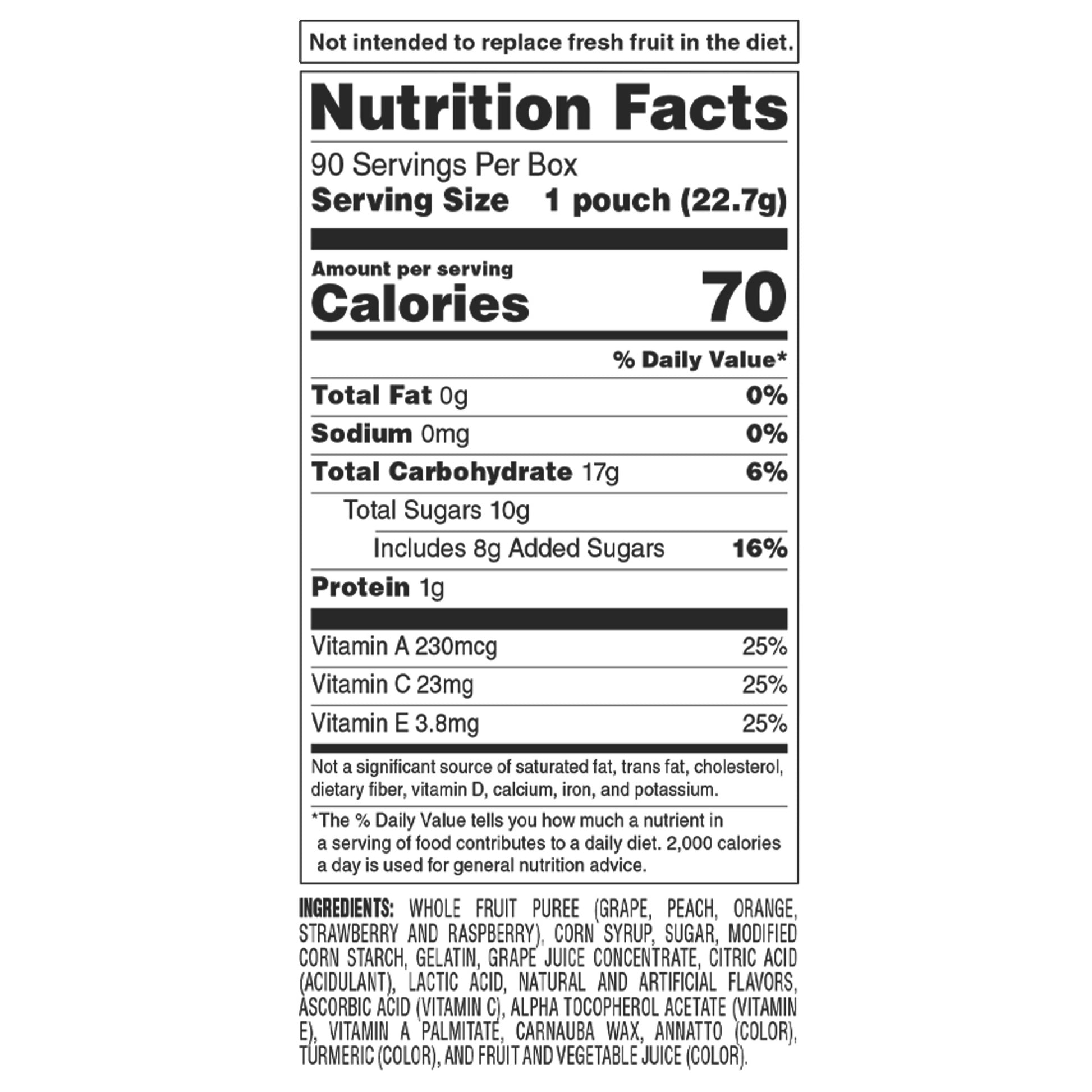 WELCH'S FRUIT SNACKS 90/.8 OZ