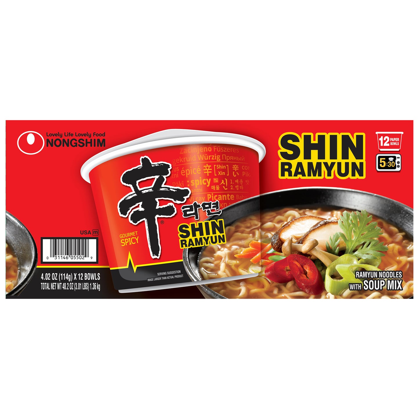 NONGSHIM TONKOTSU RAMEN 6/3.56 OZ