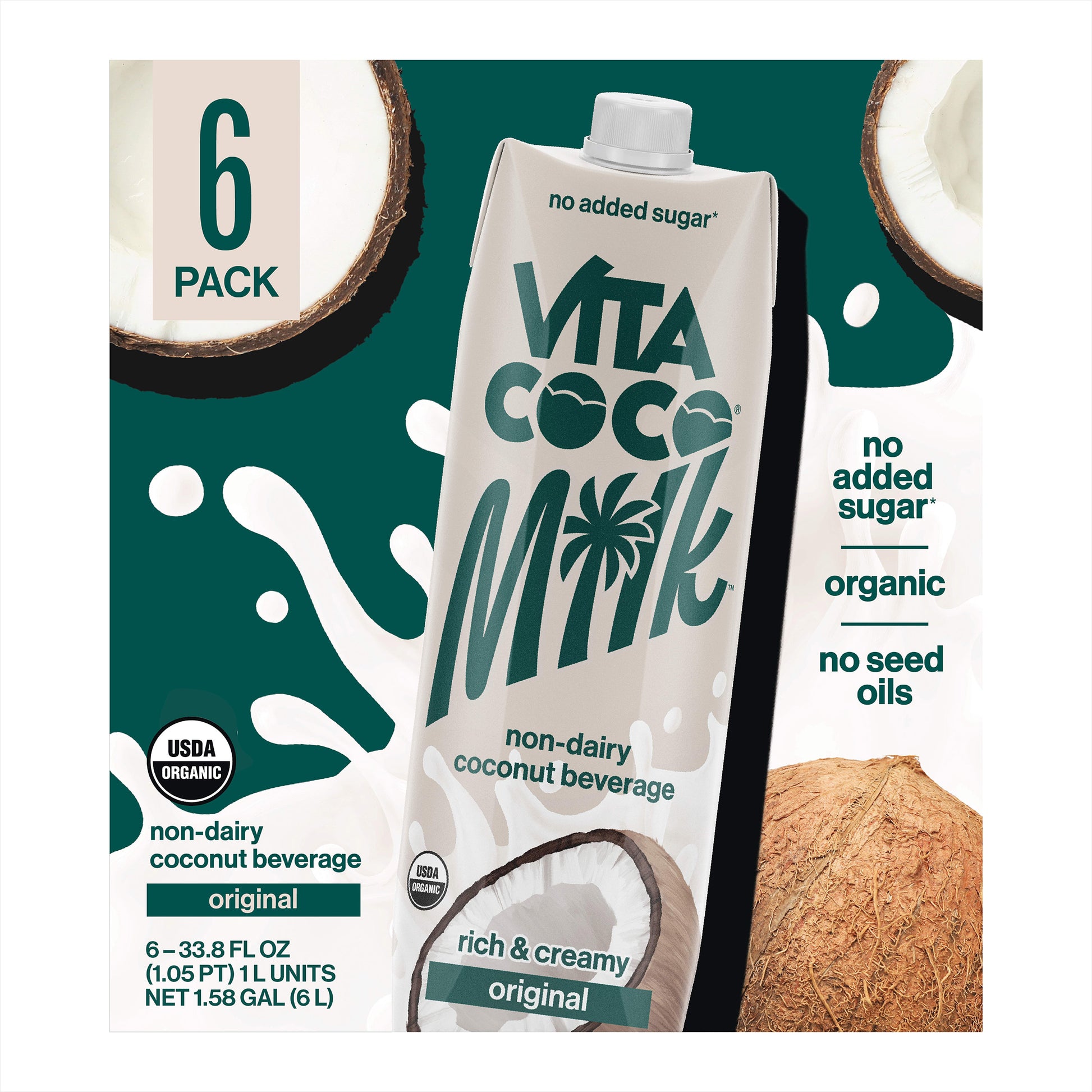 VITA COCO ORGANIC COCONUT MILK 6/33.8 OZ