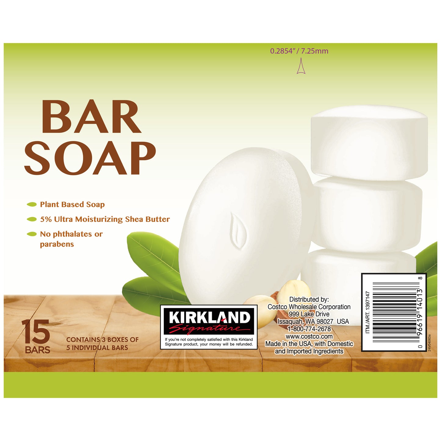 LAND SIGNATURE BAR SOAP SHEA BUTTER 15 CT, 4.5 OZ