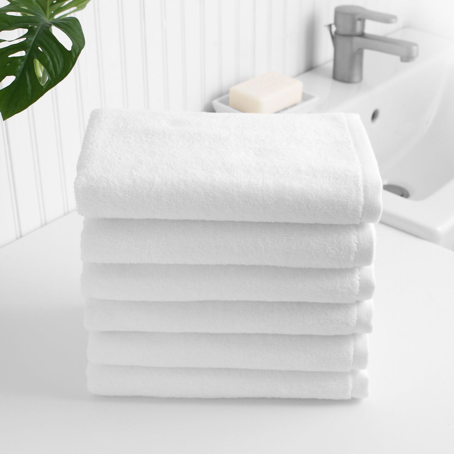 PURELY INDULGENT WHITE BATH TOWEL • 708 GSM