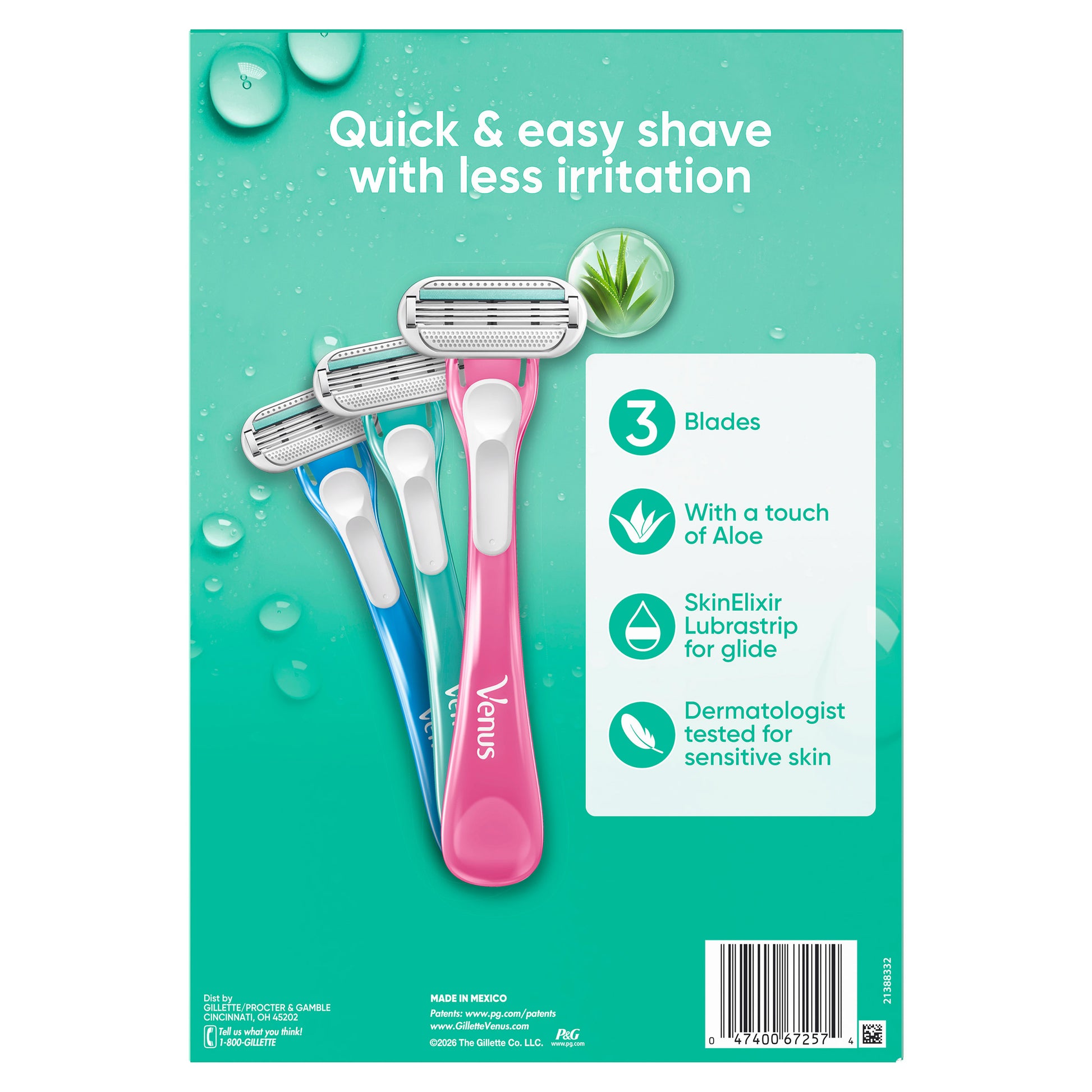 VENUS SENSITIVE PLUS 15 COUNT DISPOSABLE