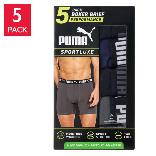 PUMA MEN'S BOXER BRIEF 5PK • 1528128 (M) 1528129 (L) • 1528130 (XL)