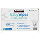 KIRKLAND SIGNATURE FRAGRANCE FREE BABY WIPES, 900CT • 9 FLIPTOP PKS: 100 WIPES • TENCEL FIBER • FRAGRANCE FREE • ECZEMA ASSOC. ACCEPTED • HYPOALLERGENIC • NO PARABENS