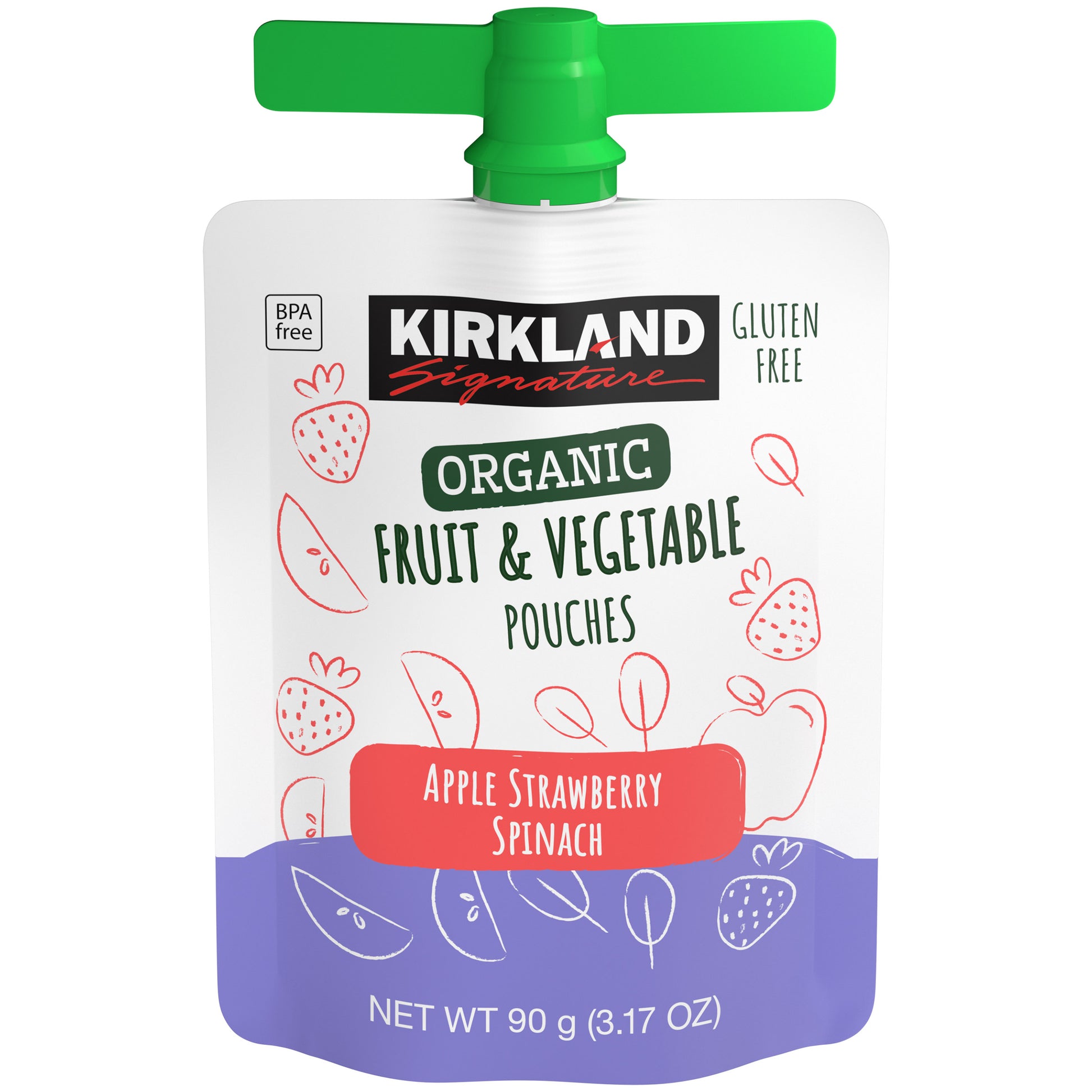 KIRKLAND SIGNATURE ORGANIC FRUIT & VEGGIE POUCHES 24/3.17 OZ