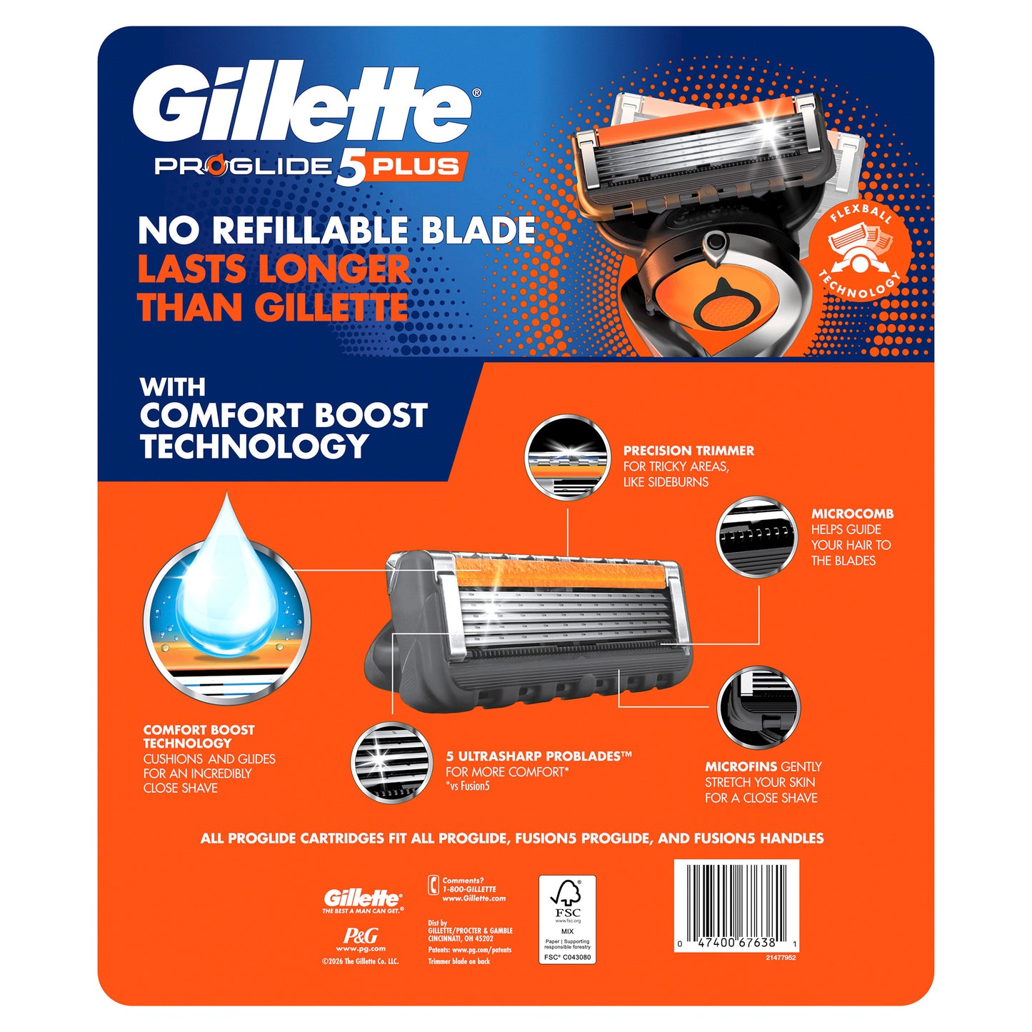 GILLETTE PROGLIDE PLUS CARTRIDGES 16 CT